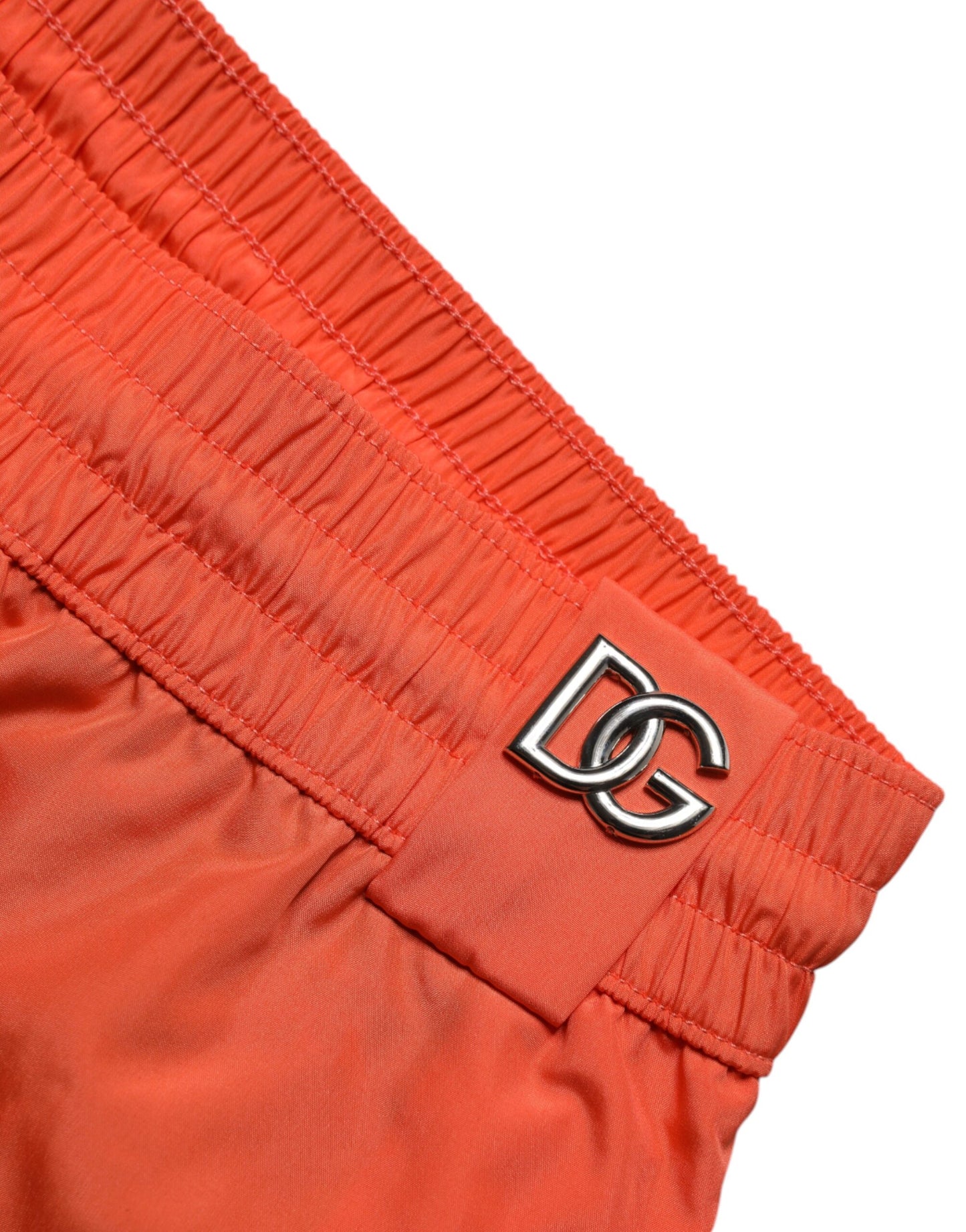 Dolce & Gabbana – Orangefarbene Strandshorts aus Polyester, 2-teilige Bademode