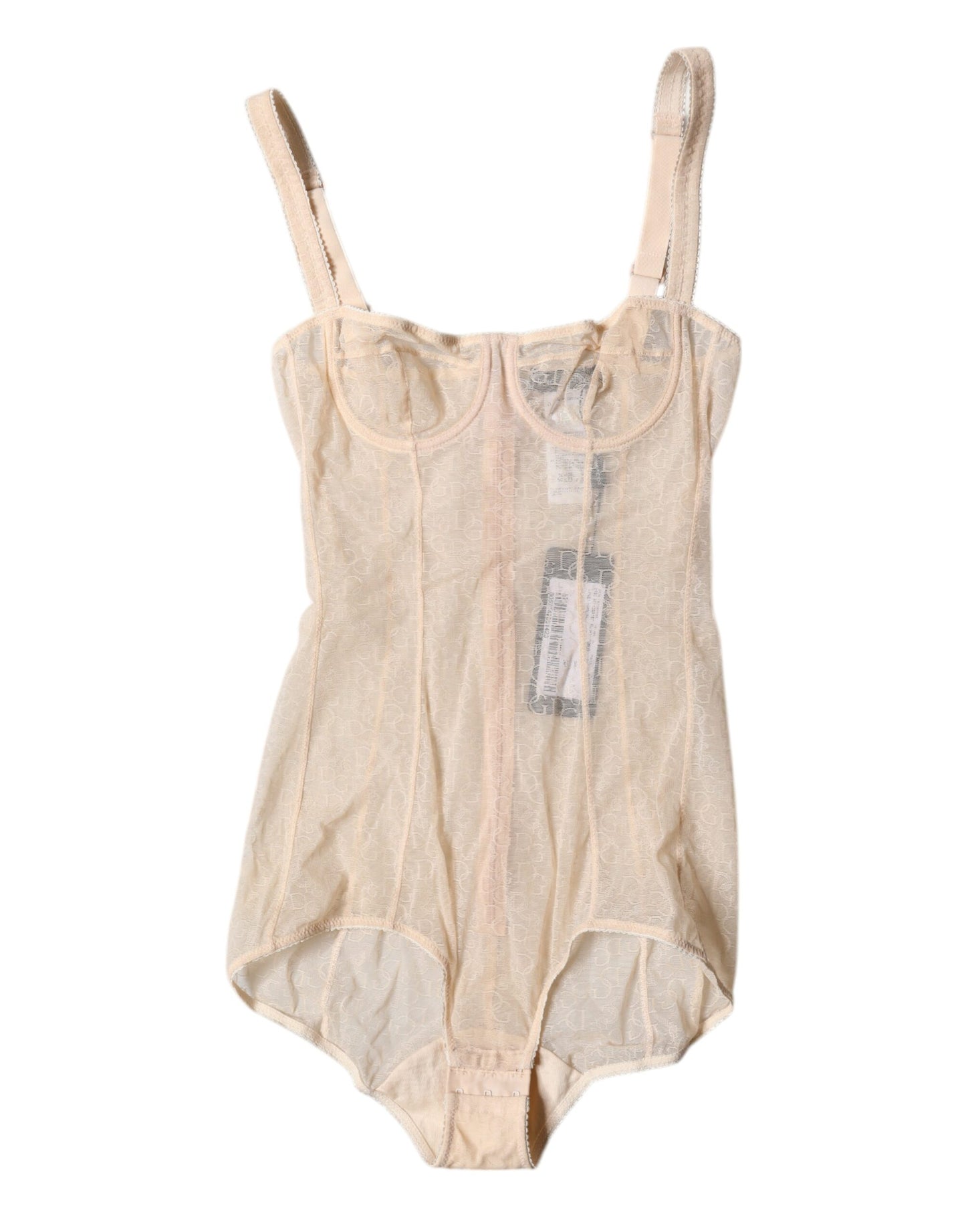 Dolce & Gabbana Beige Tüll Balconette BH Body Unterwäsche
