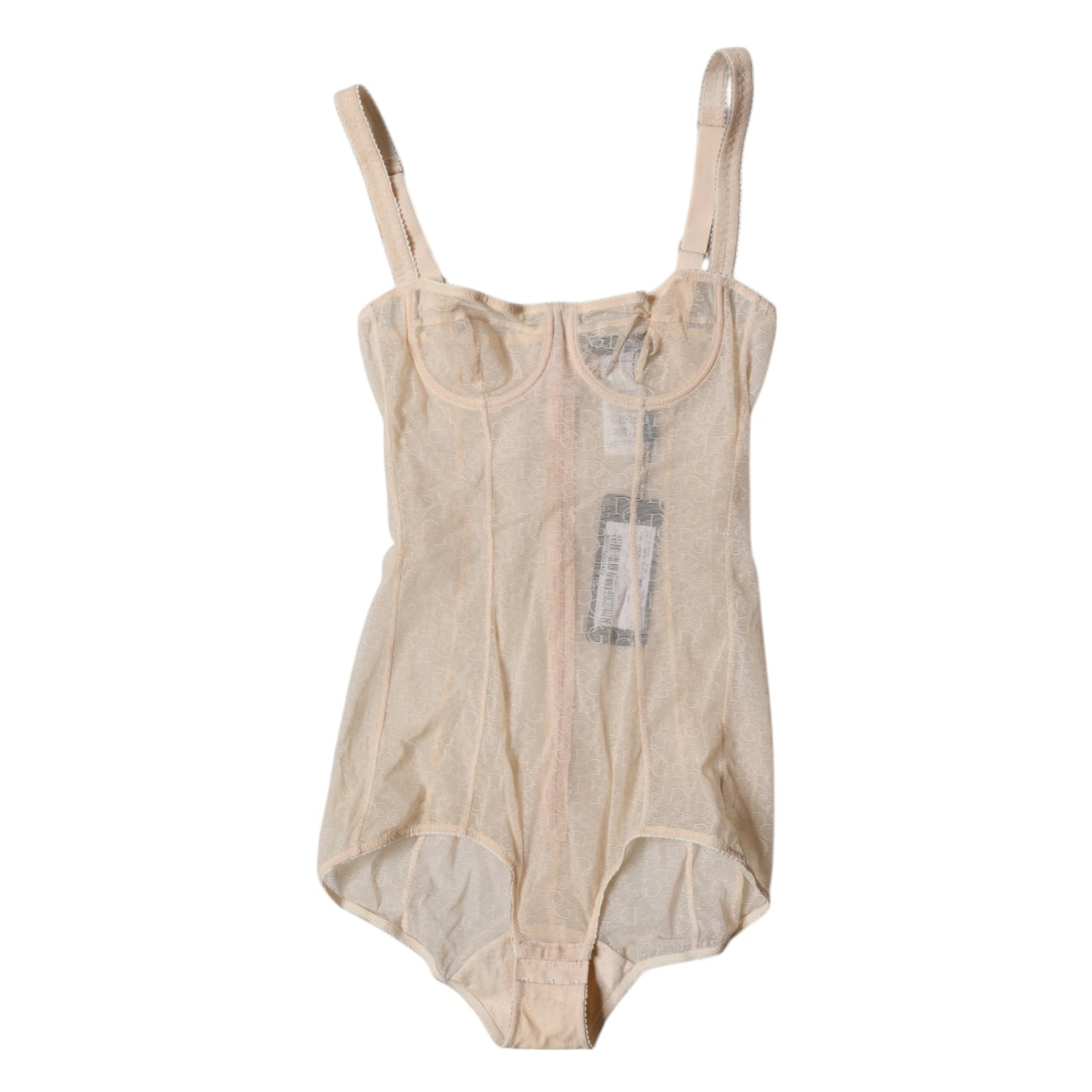 Dolce & Gabbana Beige Tüll Balconette BH Body Unterwäsche