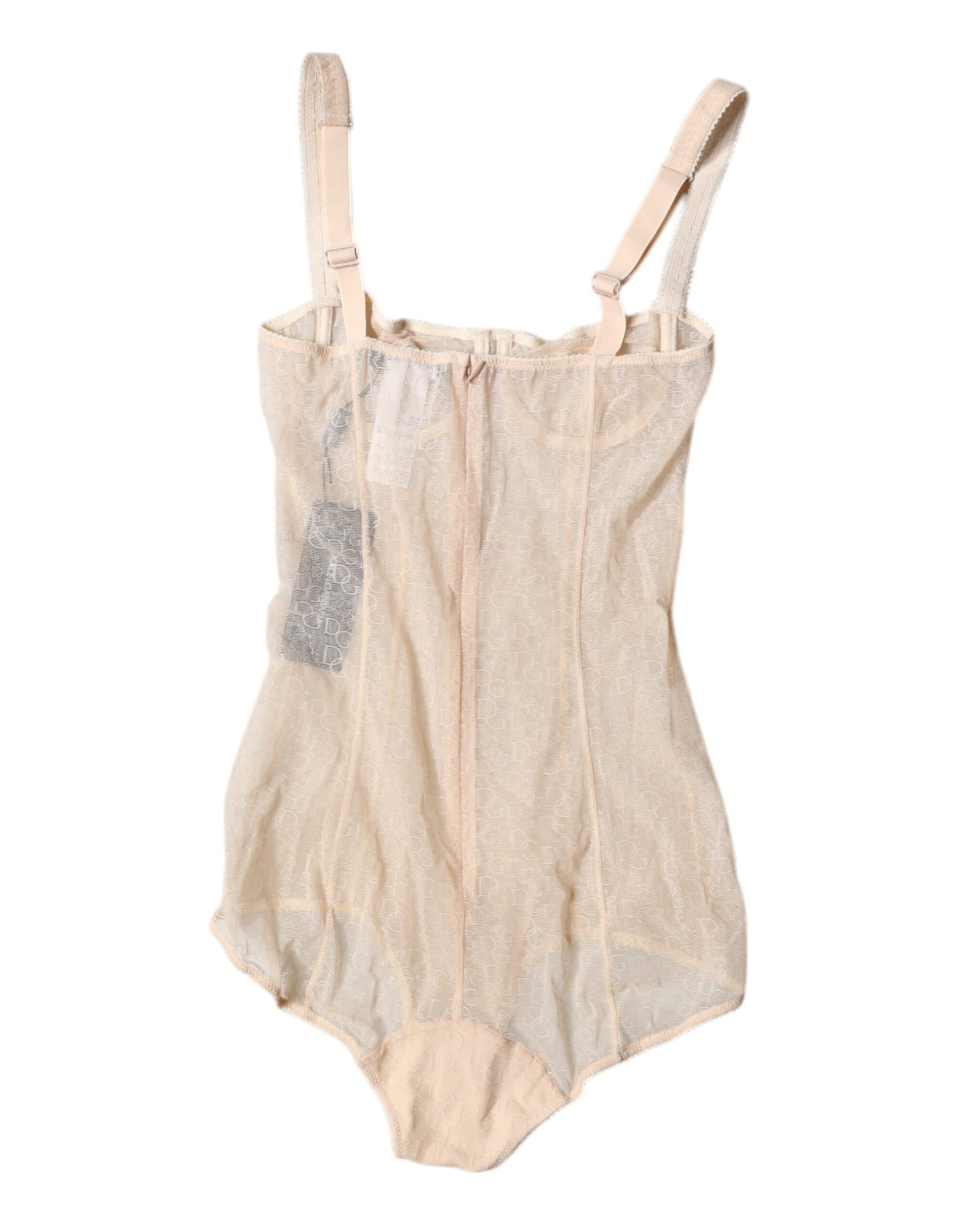 Dolce & Gabbana Beige Tüll Balconette BH Body Unterwäsche