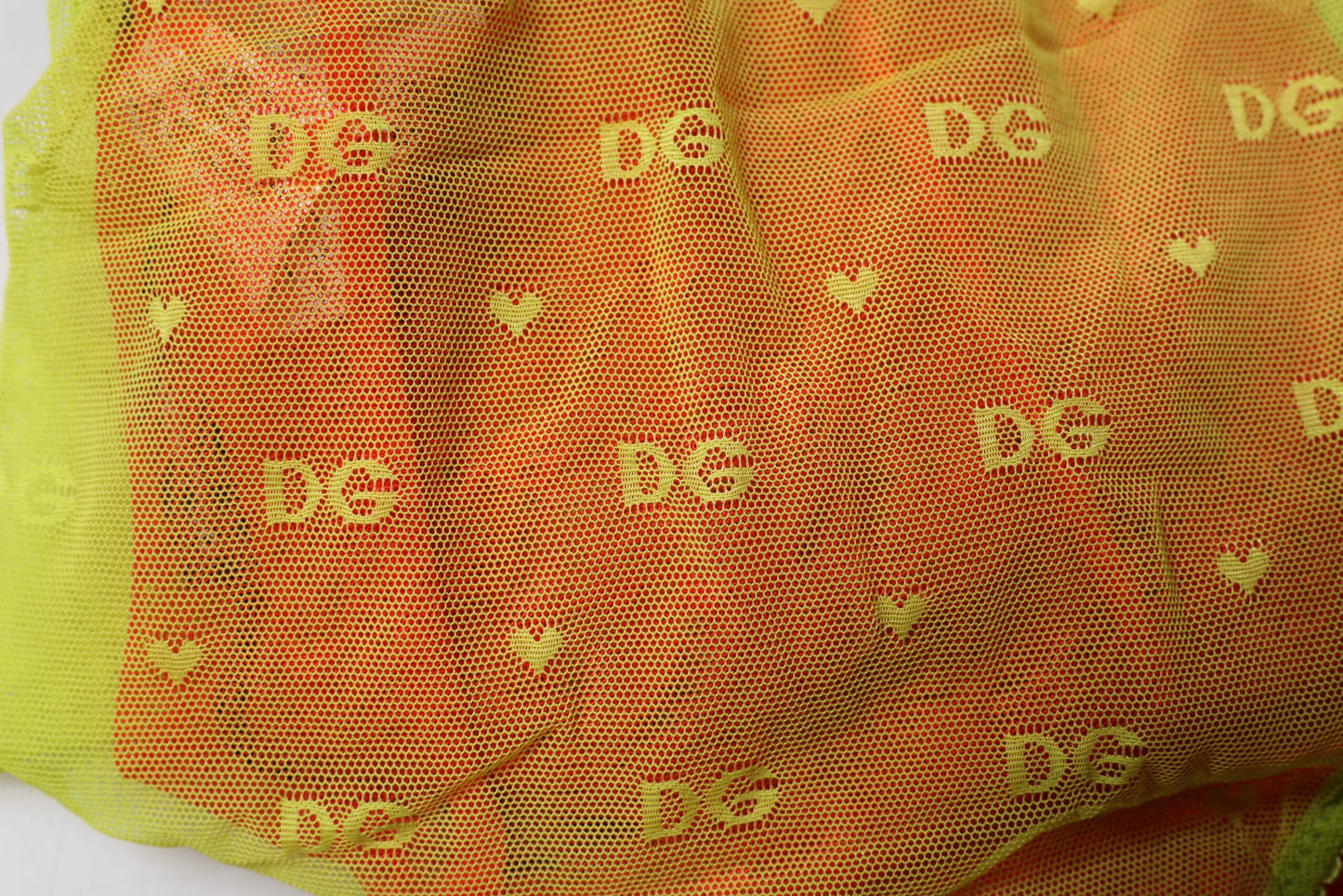 Dolce & Gabbana – Rot-gelbe Tüll-Höschen mit mittlerer Taille