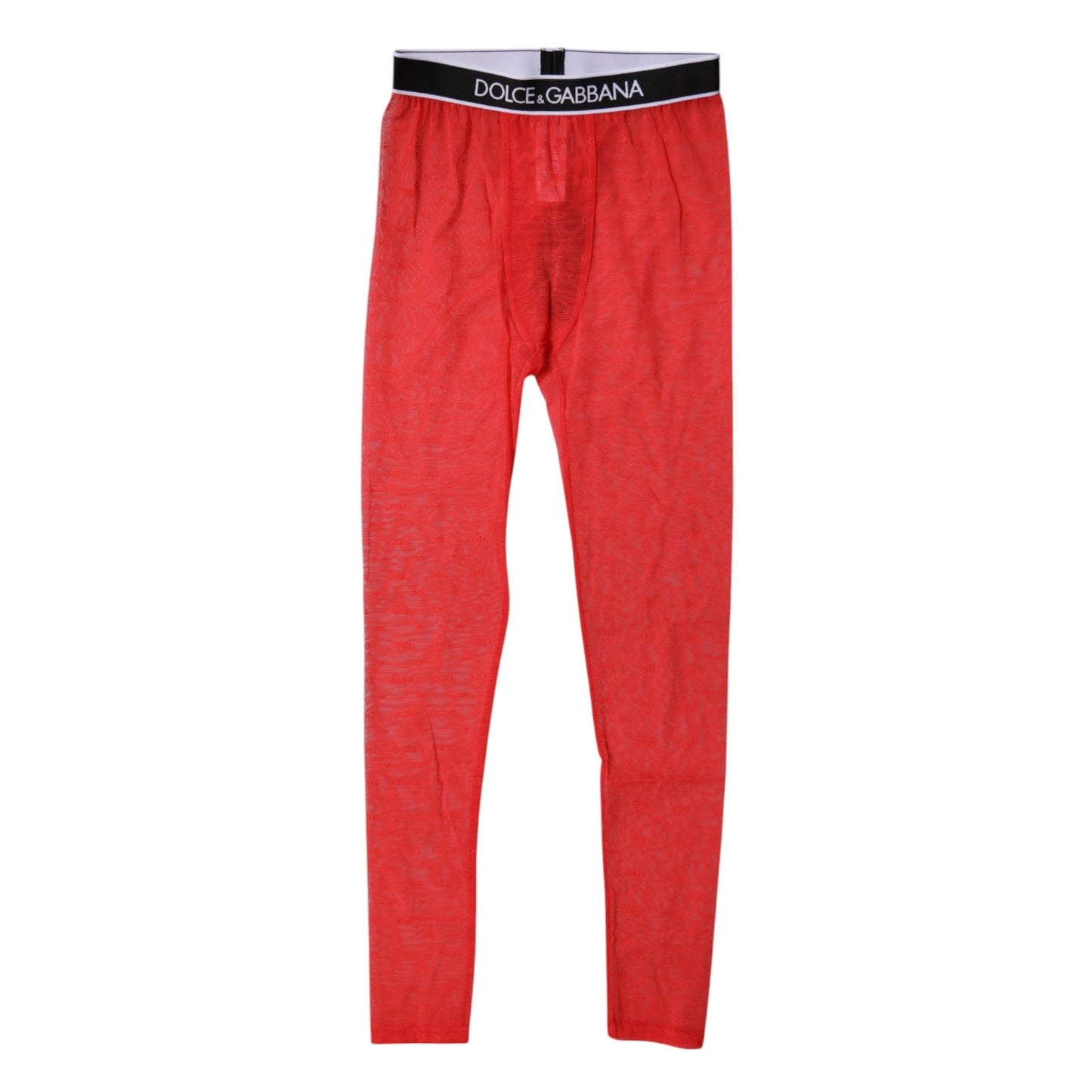 Dolce & Gabbana Rotes Logo Spitzen-Dessous Enge Unterhose