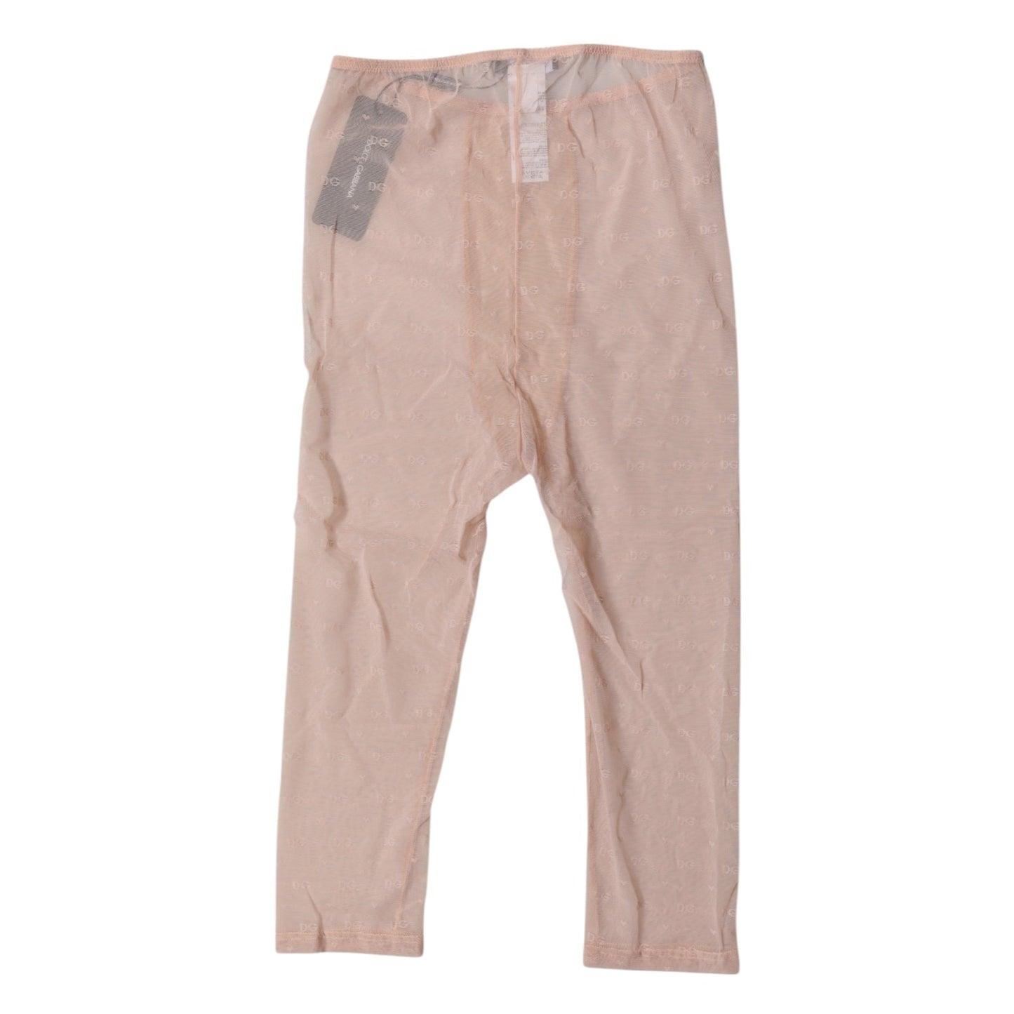 Dolce & Gabbana Beige Logo Spitzenunterwäsche Kurze Strumpfhose Unterwäsche