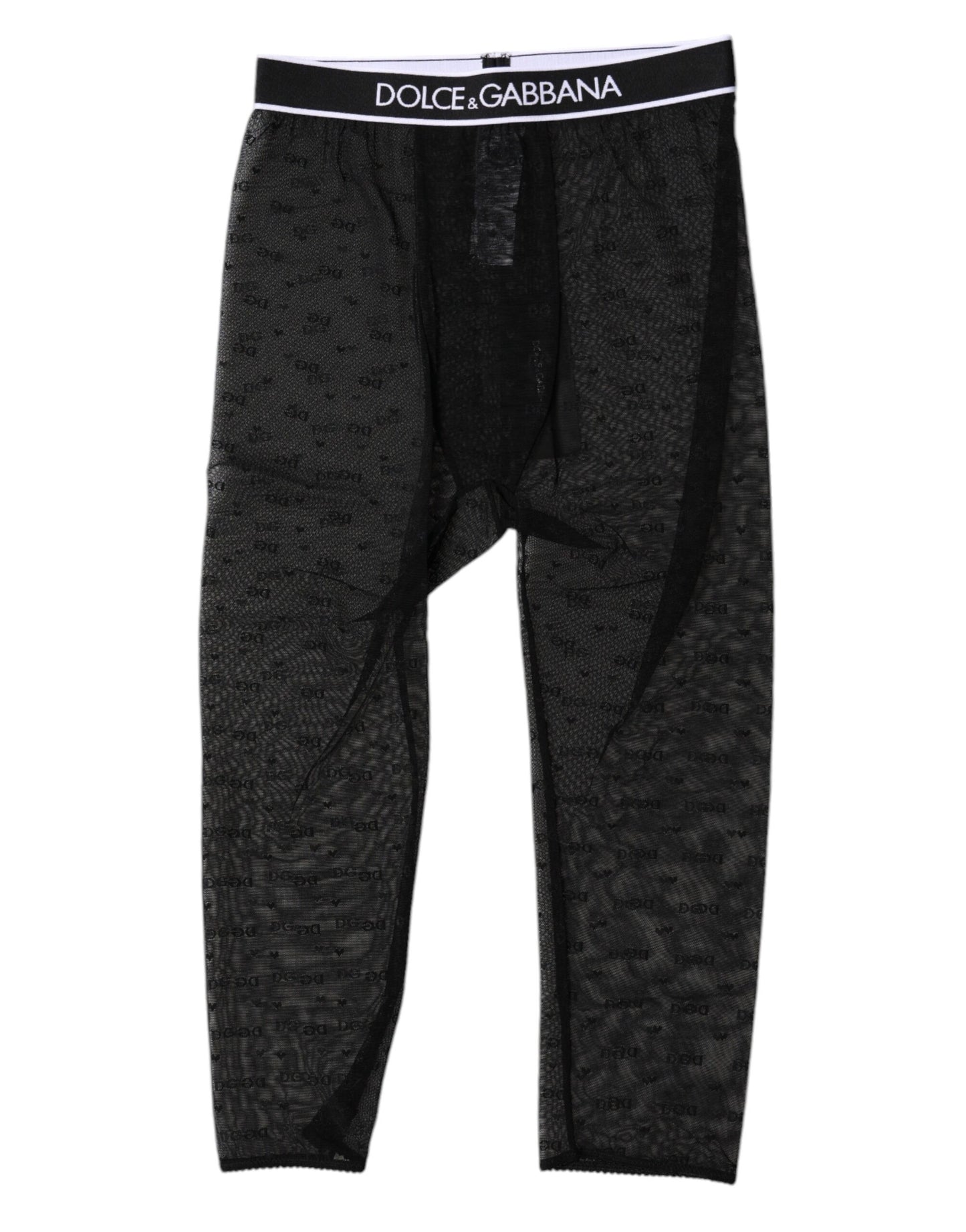 Dolce & Gabbana – Schwarze Nylon-Shorts mit DG-Logo