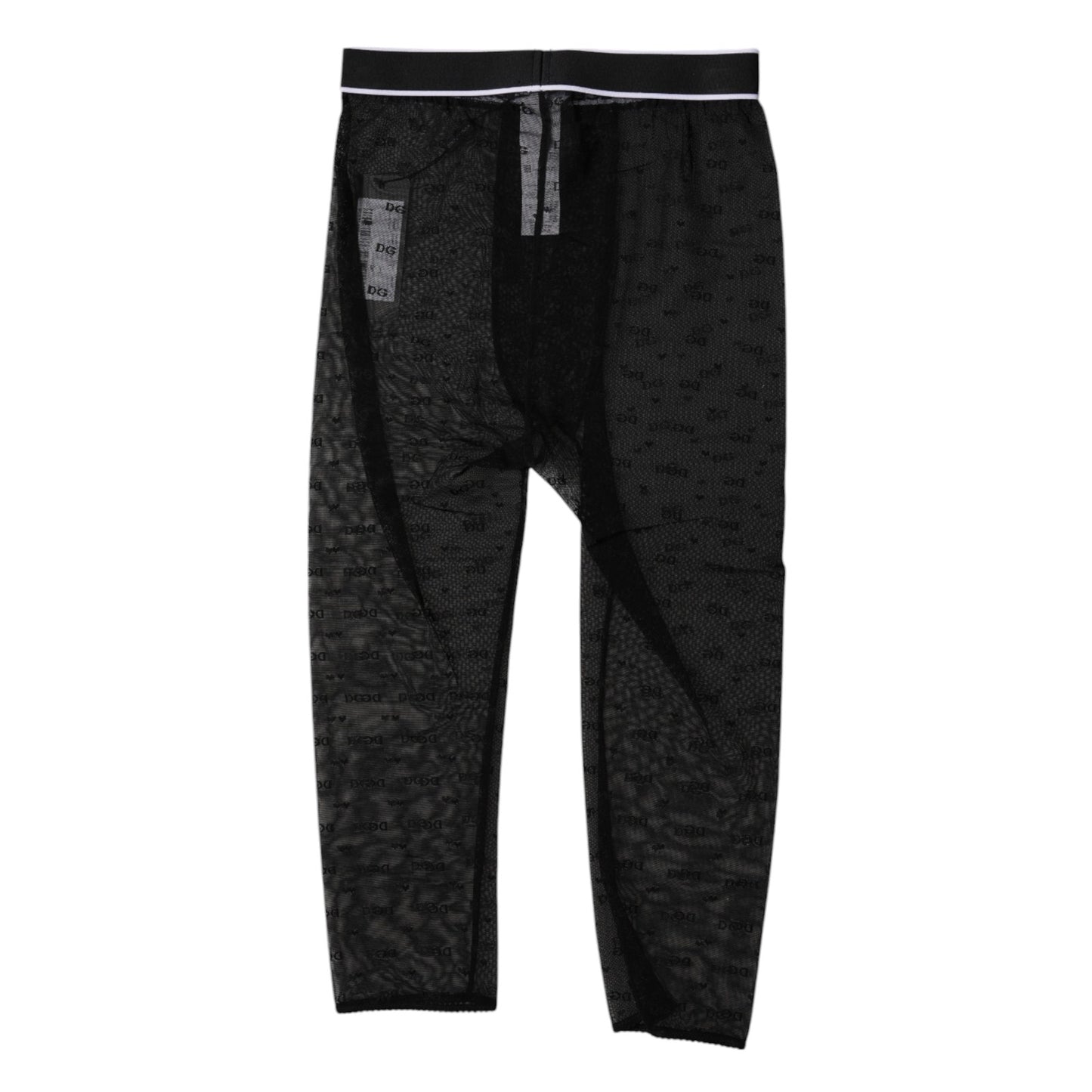 Dolce & Gabbana – Schwarze Nylon-Shorts mit DG-Logo