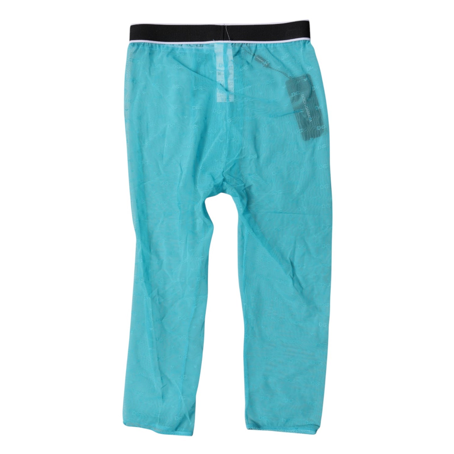 Dolce & Gabbana – Hellblaue Nylon-Shorts mit DG-Logo