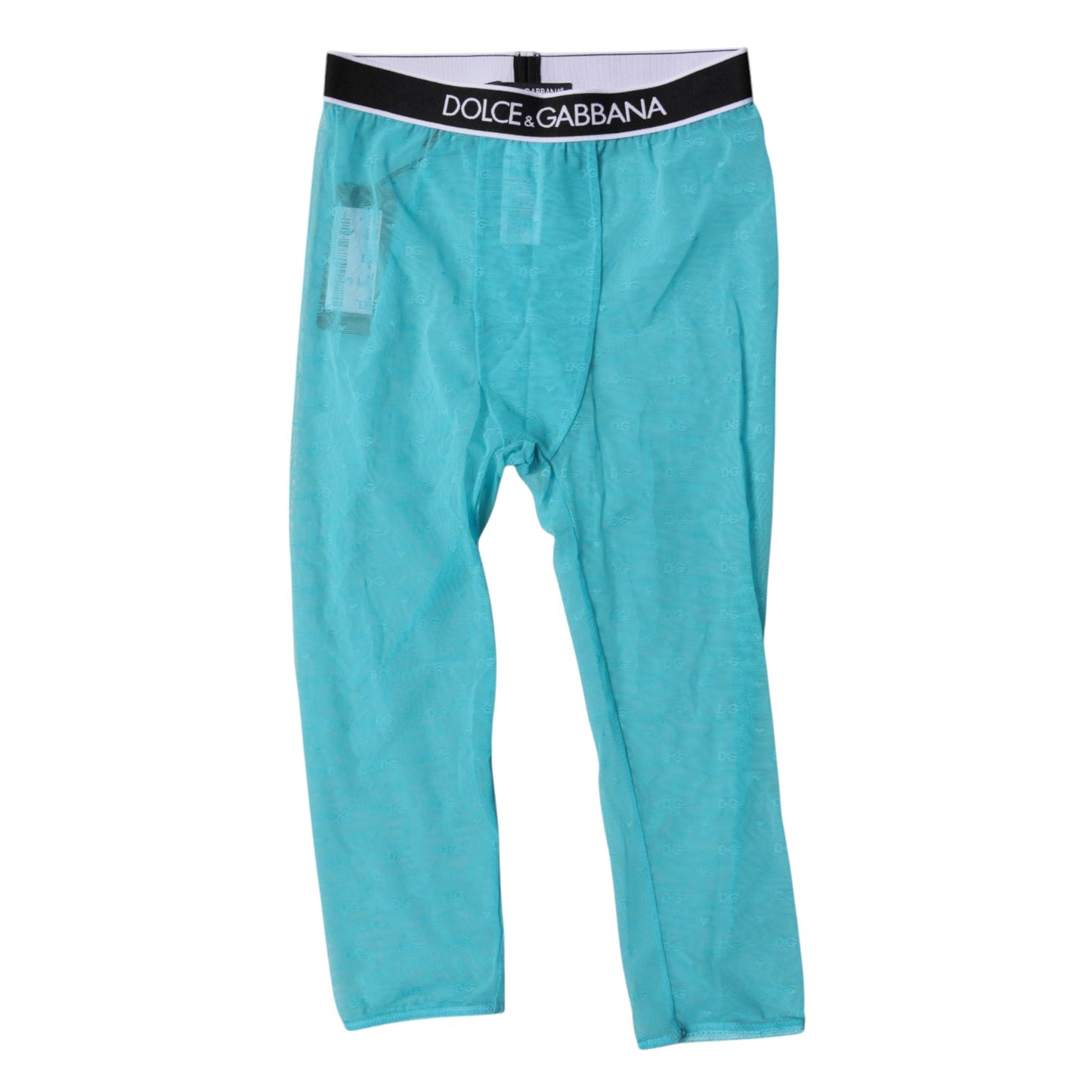 Dolce & Gabbana – Hellblaue Nylon-Shorts mit DG-Logo