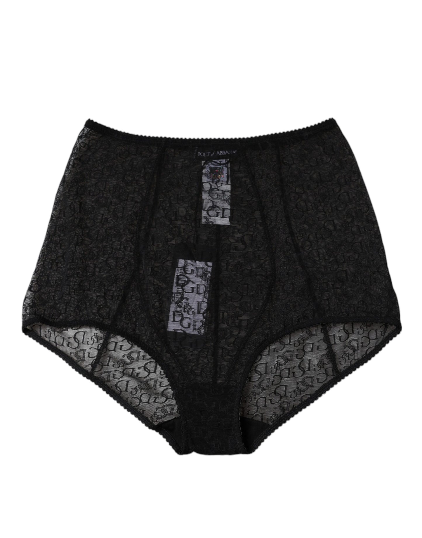 Dolce & Gabbana – Schwarzes Mieder mit Logo und hoher Taille