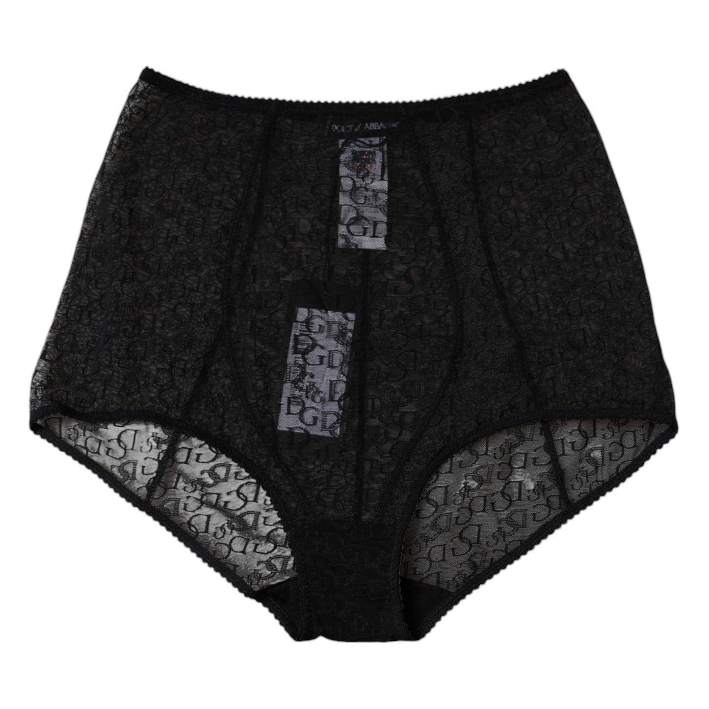 Dolce & Gabbana – Schwarzes Mieder mit Logo und hoher Taille