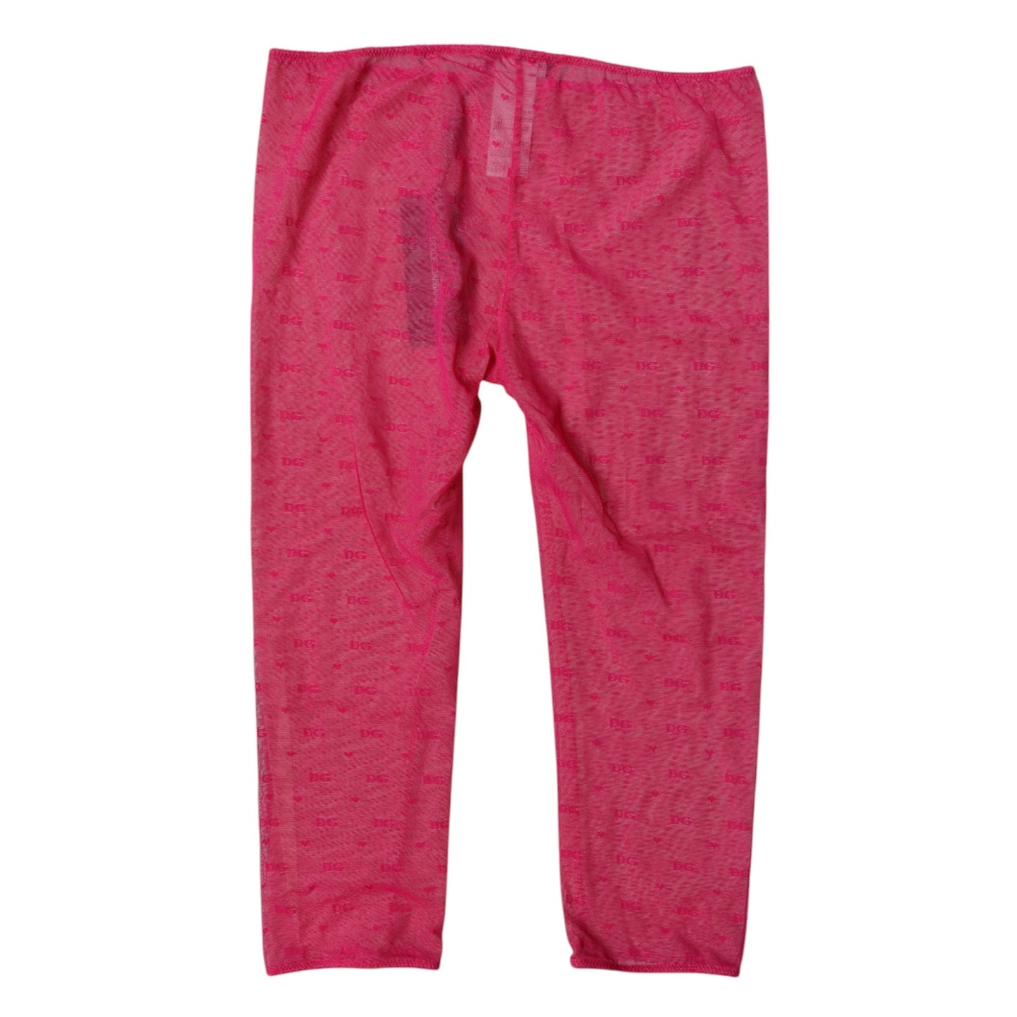 Dolce & Gabbana – Kurze, enge Unterwäsche aus Spitze mit Logo in Fuchsia
