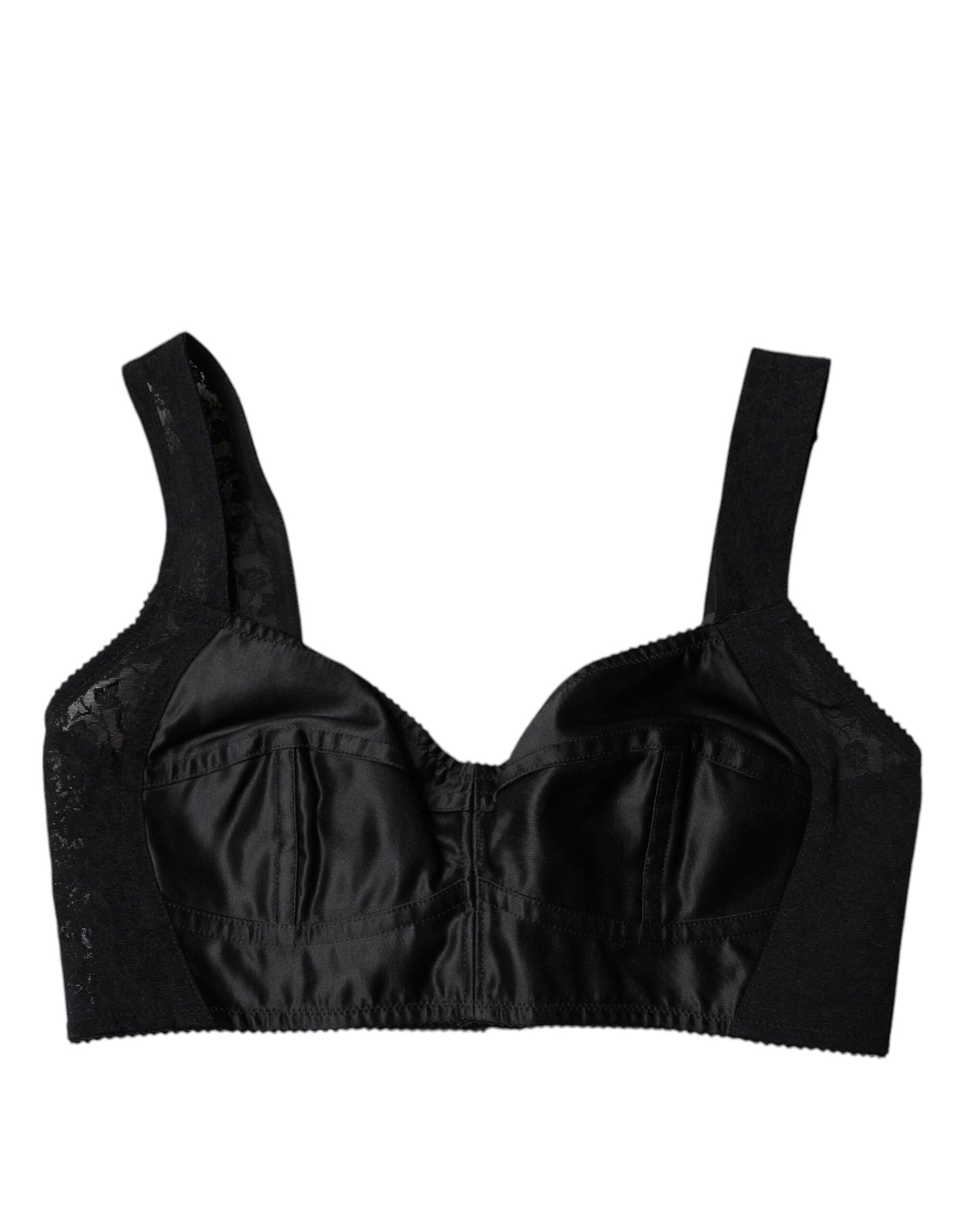 Schwarze Nylon-Balconcino-Büstenhalter-Unterwäsche von Dolce & Gabbana