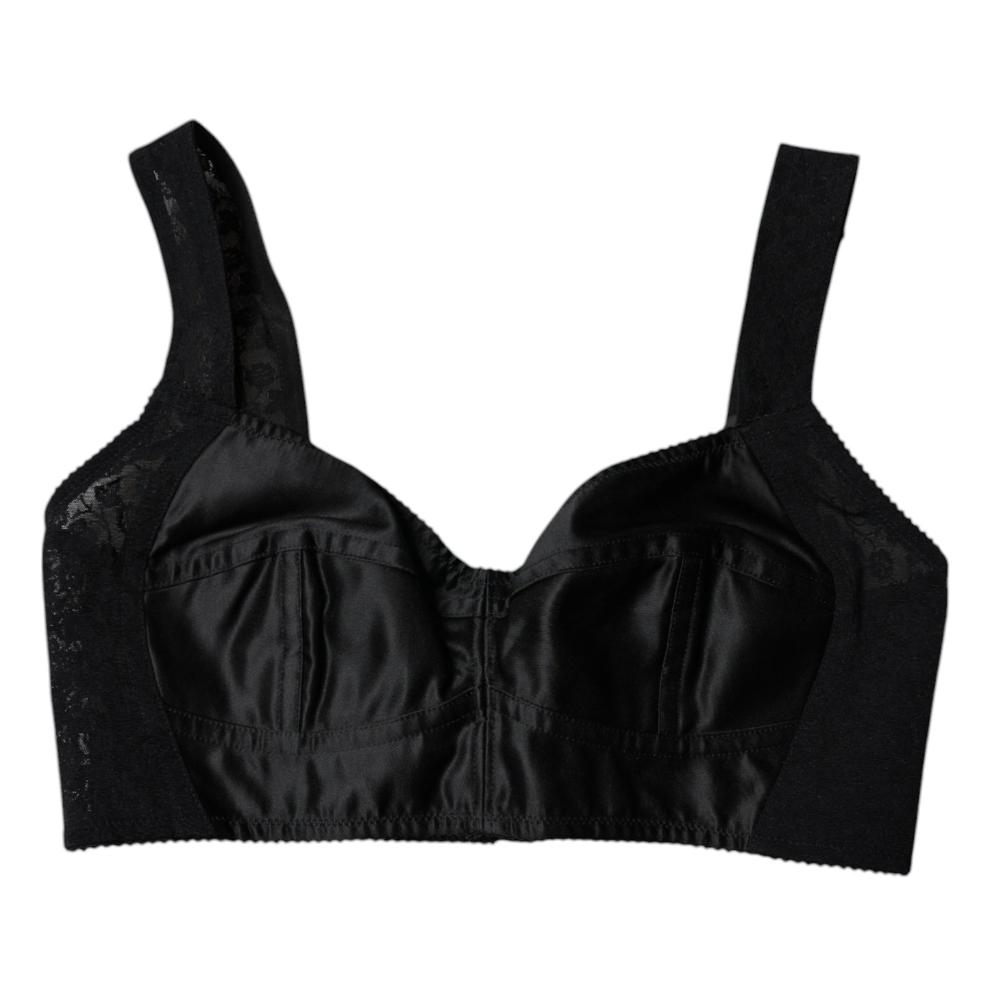 Schwarze Nylon-Balconcino-Büstenhalter-Unterwäsche von Dolce & Gabbana