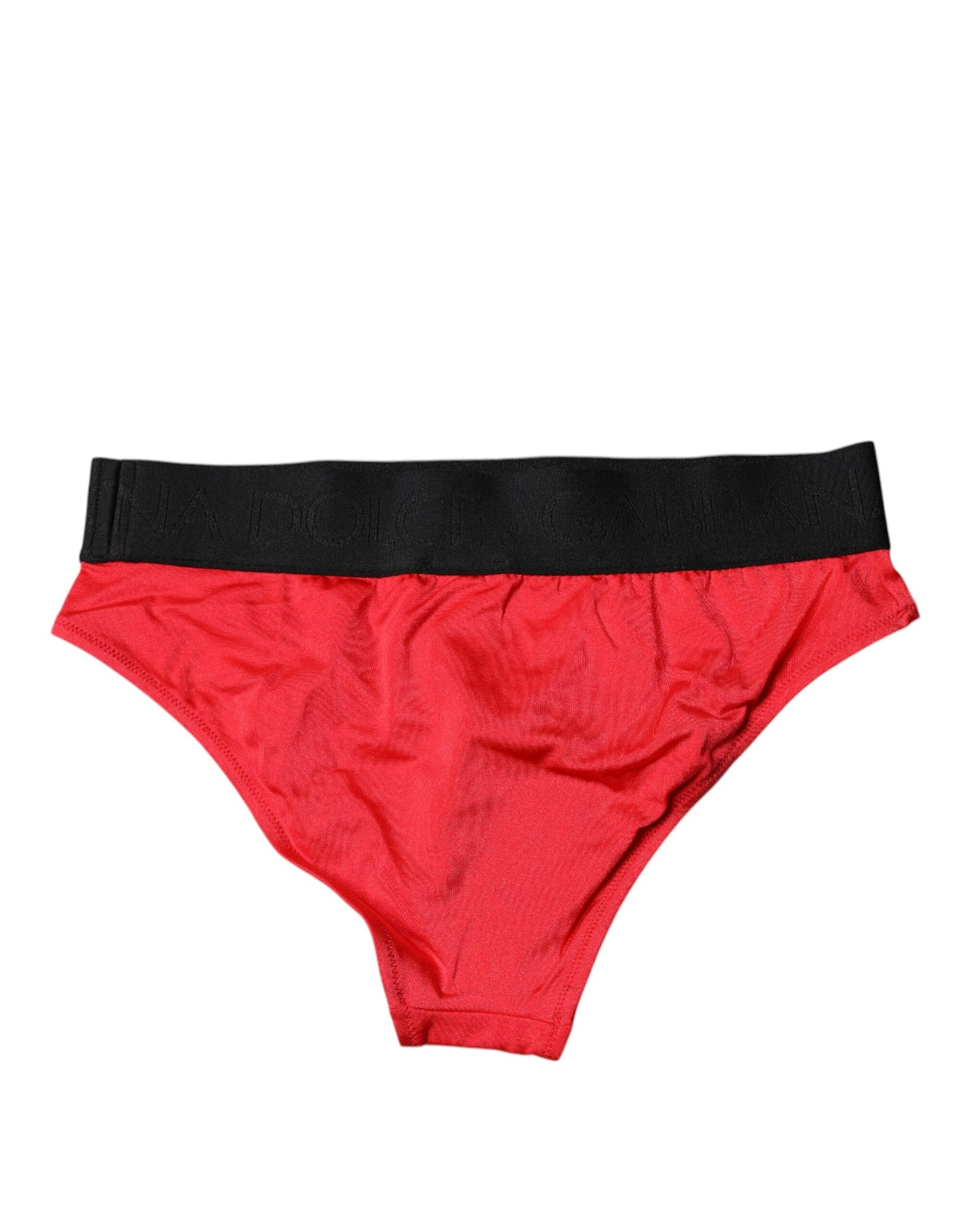 Dolce & Gabbana – Rote Nylon-Stretch-Höschen mit mittlerer Taille