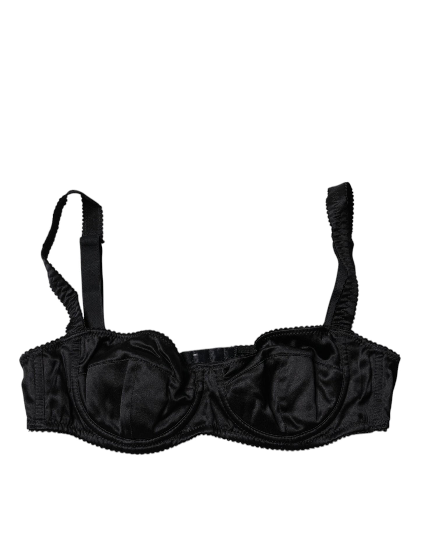 Dolce & Gabbana Balconette-BH aus schwarzer Stretchseide