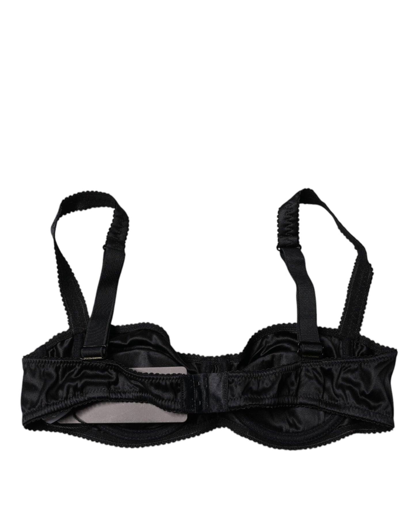 Dolce & Gabbana Balconette-BH aus schwarzer Stretchseide