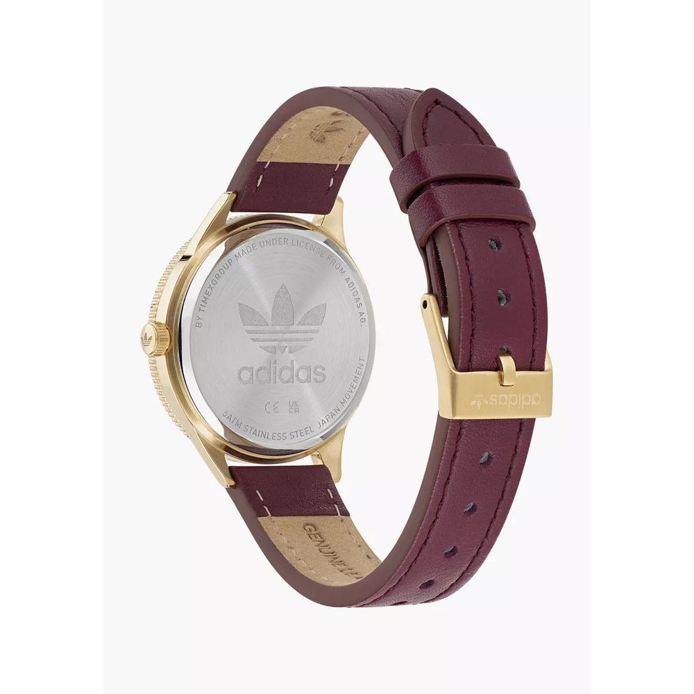 Adidas Rote Lederuhr