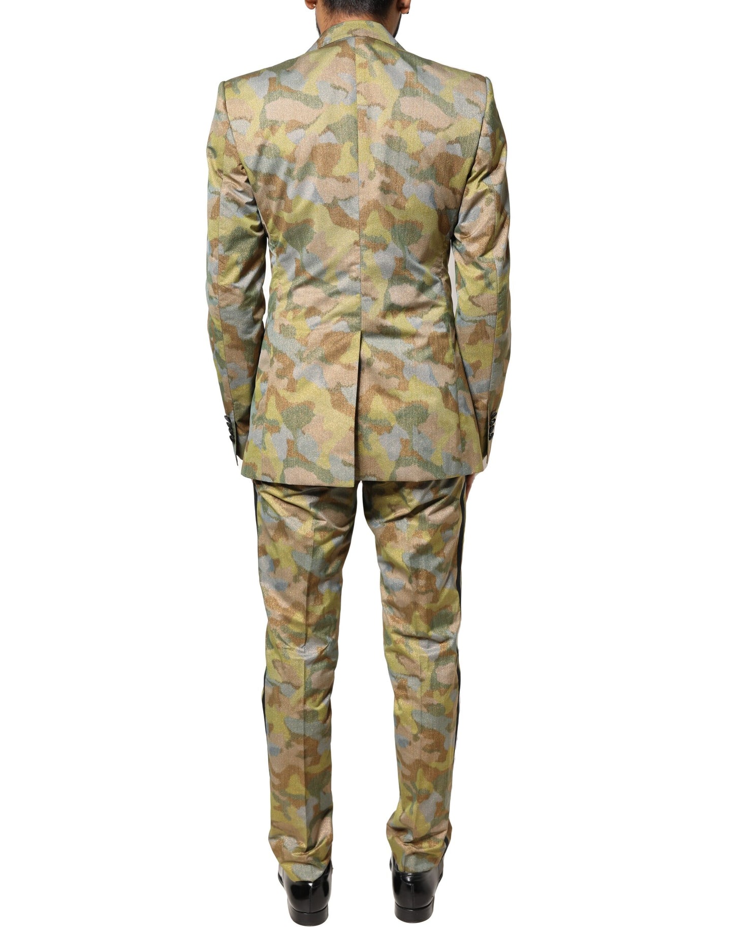 Dolce & Gabbana 3-teiliger mehrfarbiger Camouflage-Anzug „SICILIA“.