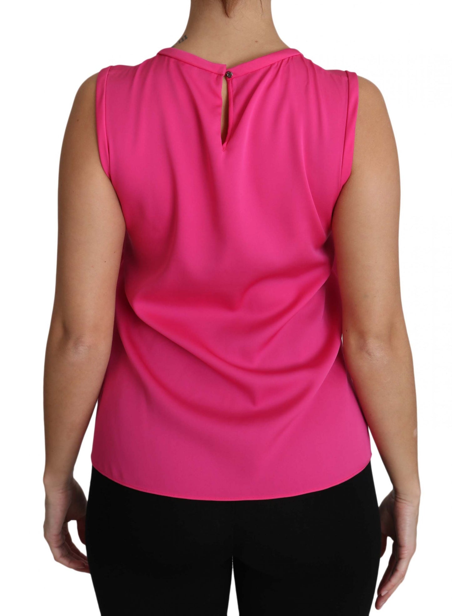 Dolce & Gabbana Pink Family Seiden-Tanktop Mama Bluse Top Shirt