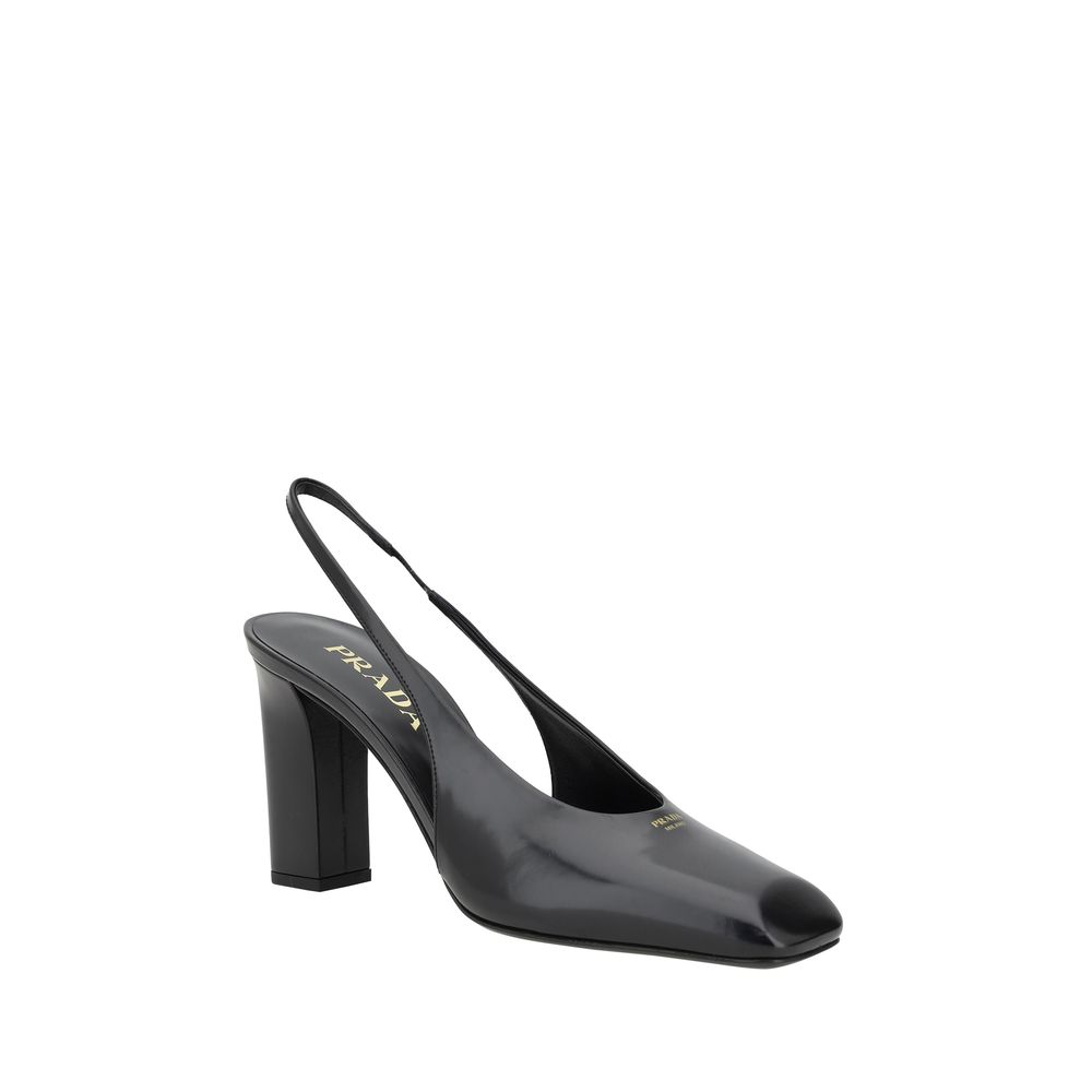 Prada – Schwarze Pumps aus Kalbsleder