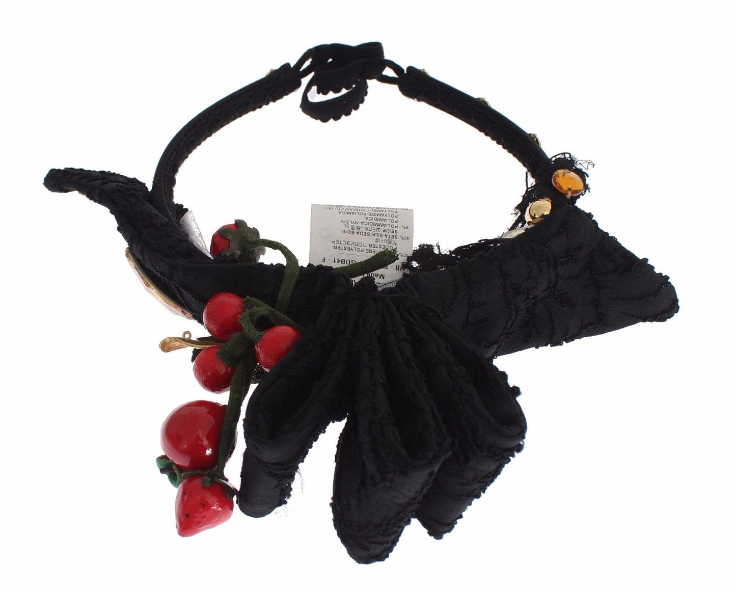 Dolce & Gabbana Diadem Stirnband Tiara Beere Obst Kristall Schleife Haar