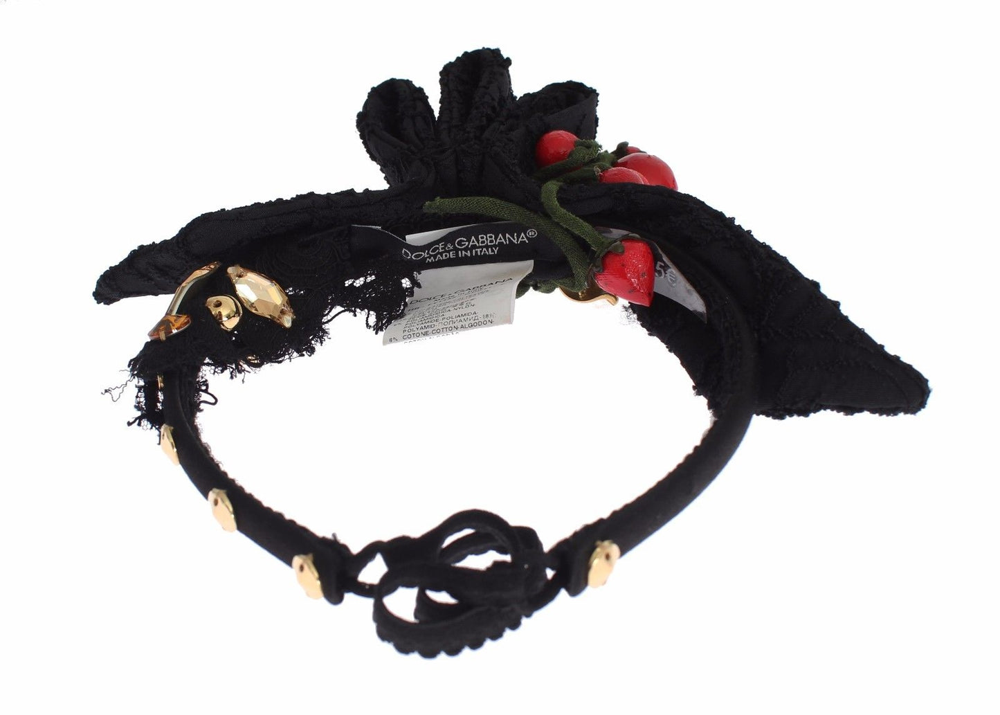 Dolce & Gabbana Diadem Stirnband Tiara Beere Obst Kristall Schleife Haar