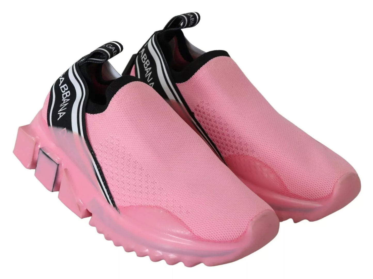 Dolce & Gabbana Pink Low Top Sorrento Sneakers Slip On Casual Schuhe
