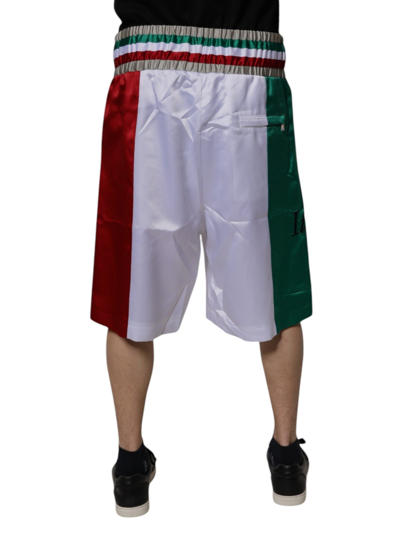 Dolce & Gabbana Mehrfarbige Italia-Bermudashorts aus Polyester