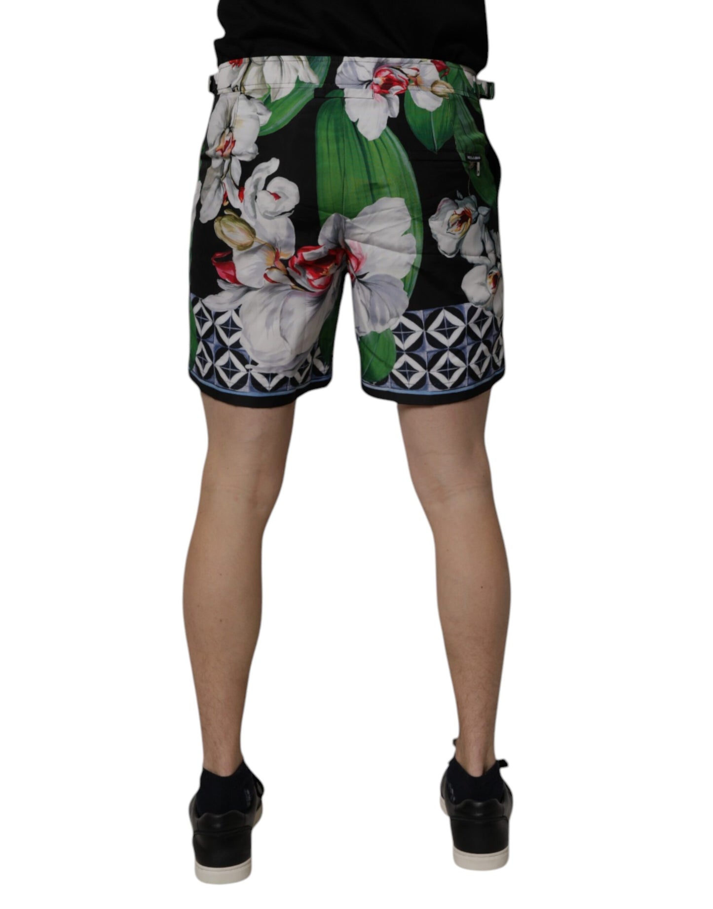 Dolce & Gabbana Mehrfarbige Bermudashorts aus Polyester mit Blumenmuster für Herren
