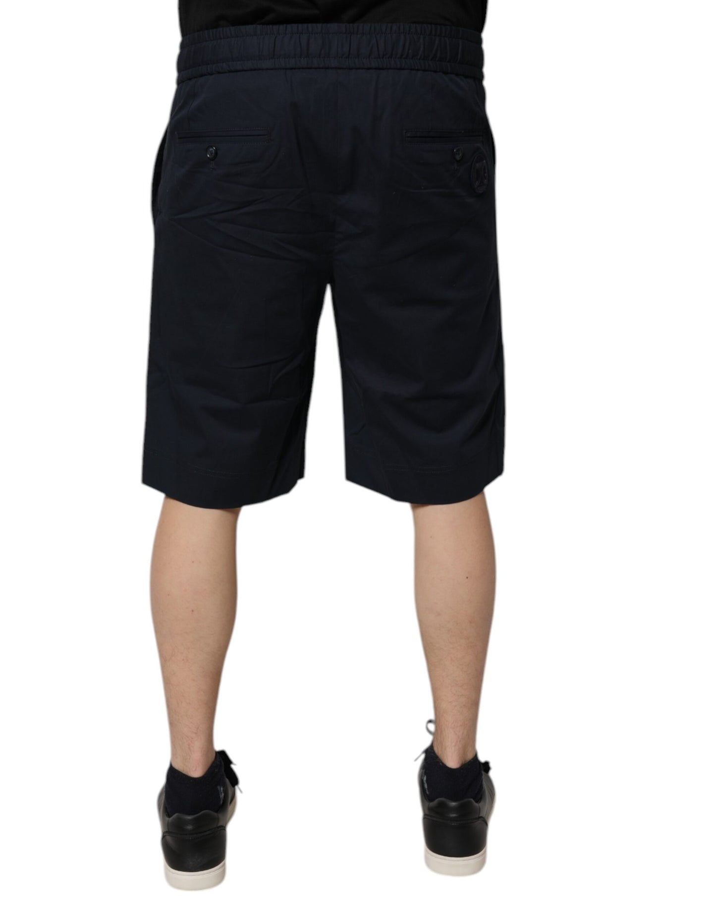 Dolce & Gabbana Dunkelblaue Bermuda-Sweatshorts aus Baumwolle