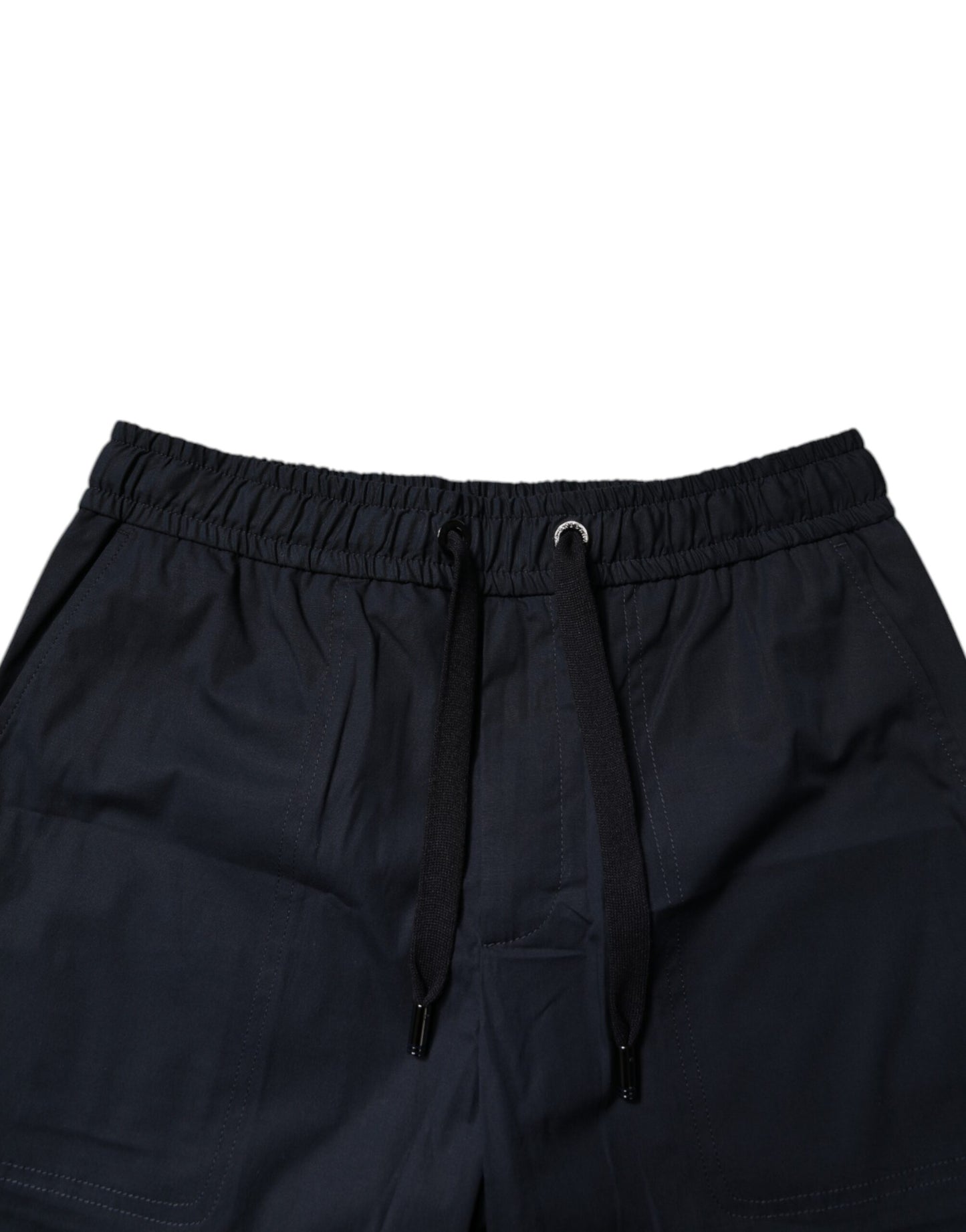 Dolce & Gabbana Dunkelblaue Bermuda-Sweatshorts aus Baumwolle