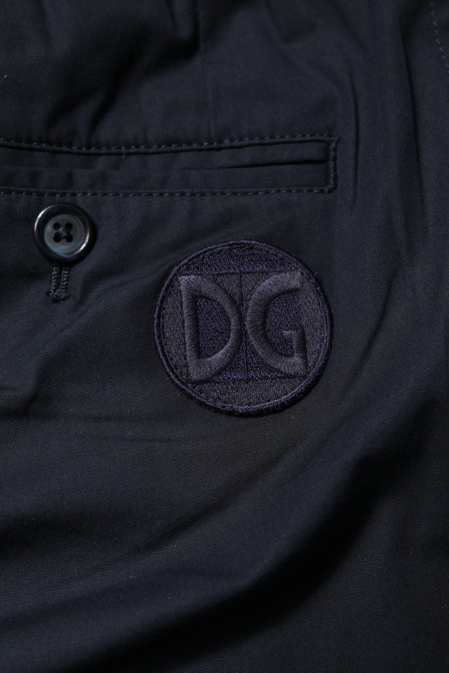 Dolce & Gabbana Dunkelblaue Bermuda-Sweatshorts aus Baumwolle