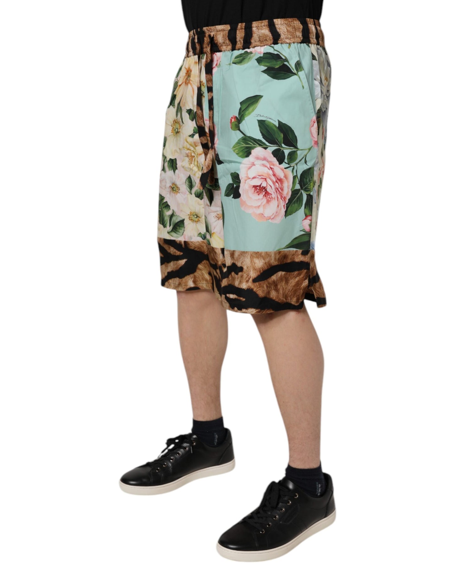 Dolce & Gabbana – Bermudashorts für Herren mit mehrfarbigem Blumendruck