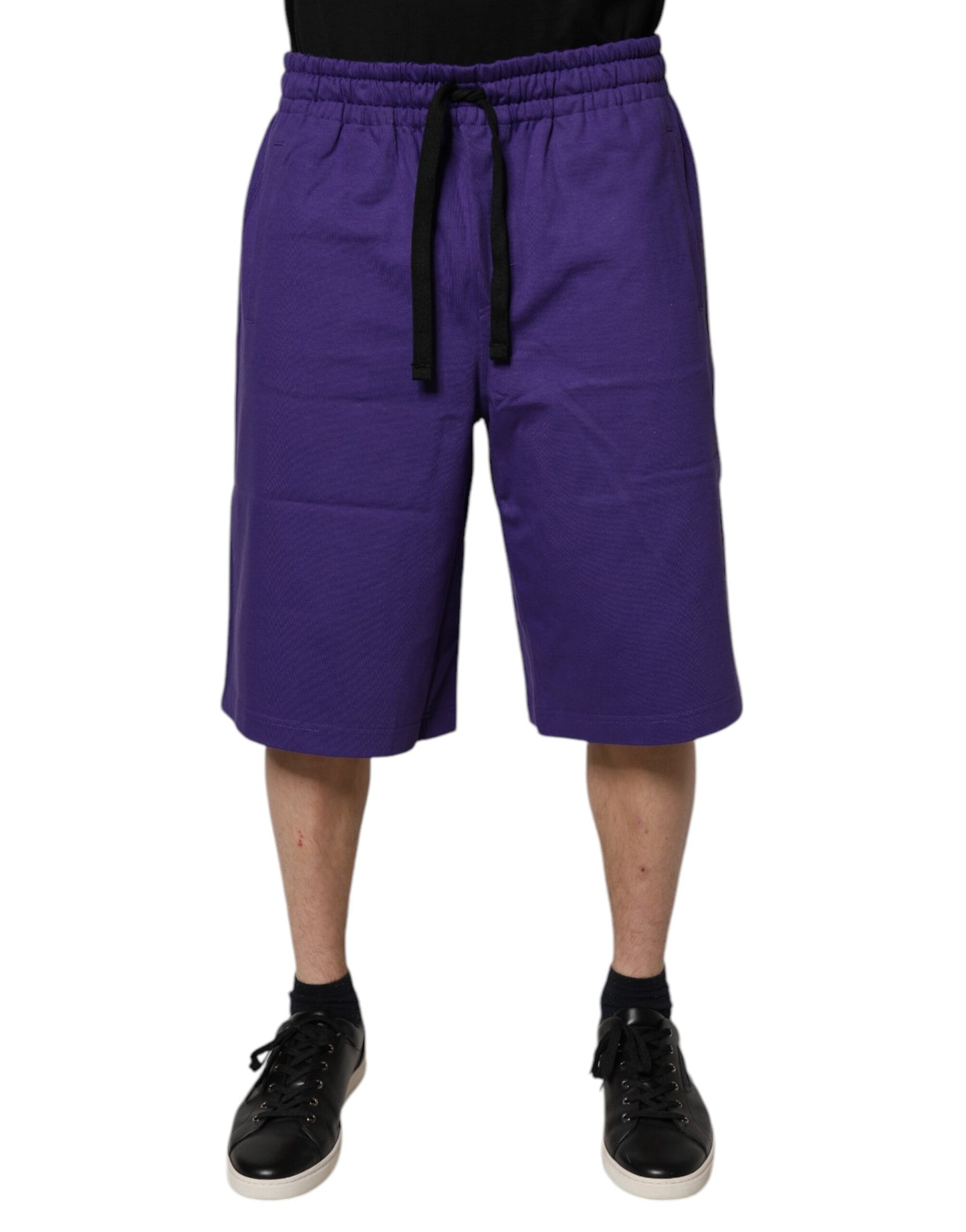 Dolce & Gabbana Lila Baumwolle Herren Bermuda Sweatshorts Shorts