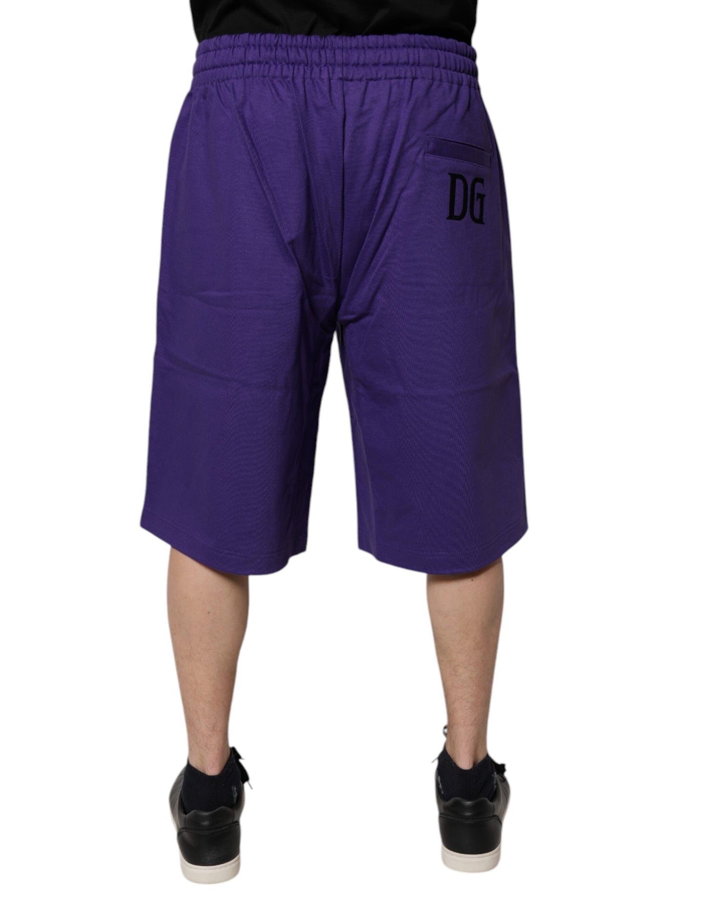 Dolce & Gabbana Lila Baumwolle Herren Bermuda Sweatshorts Shorts