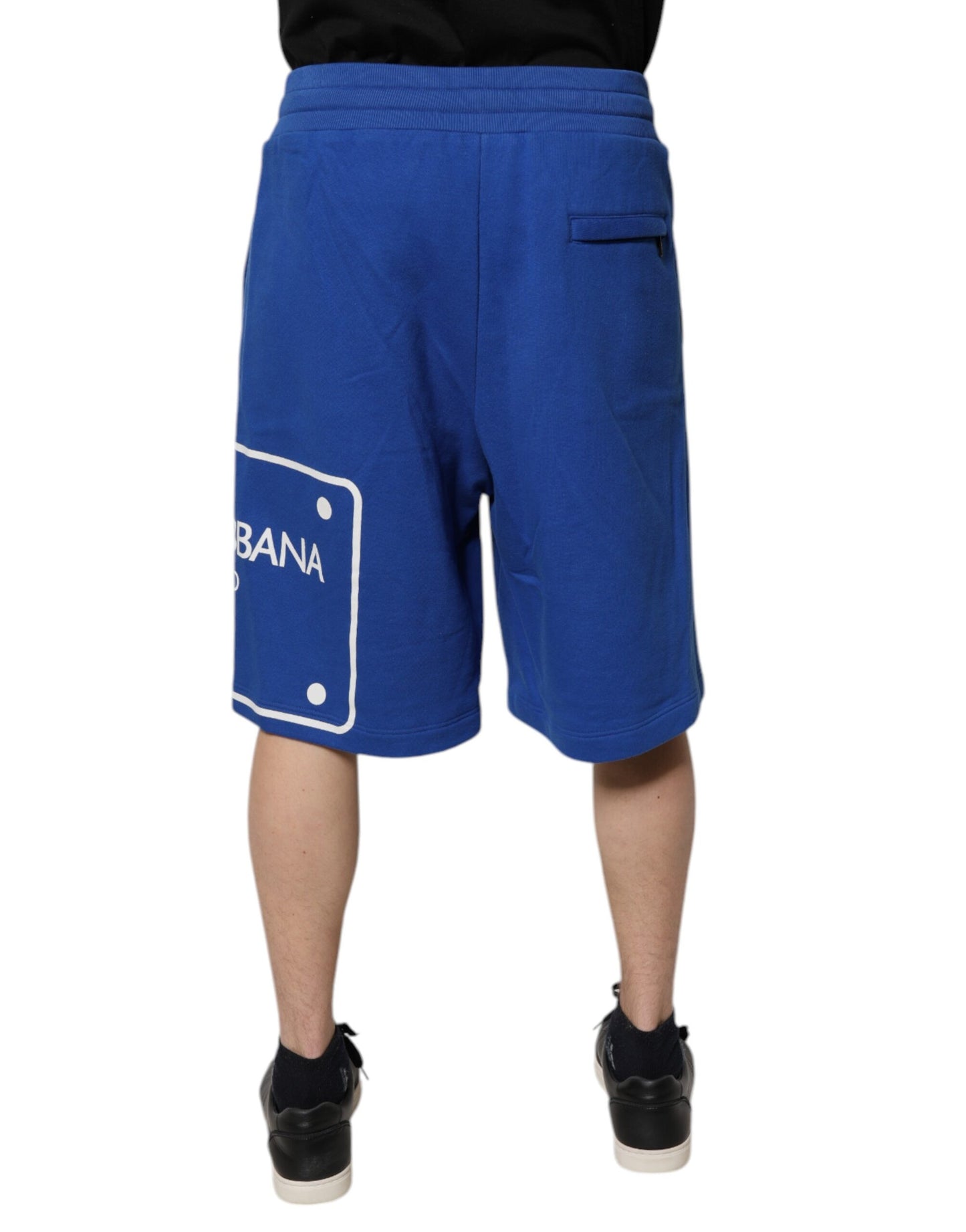 Dolce & Gabbana – Blaue Bermuda-Sweatshorts aus Baumwolle mit Logo