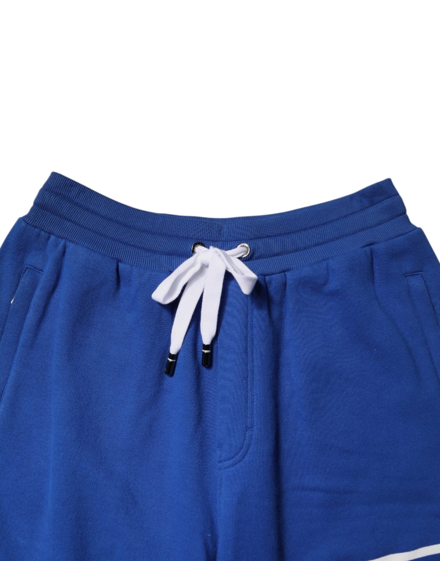 Dolce & Gabbana – Blaue Bermuda-Sweatshorts aus Baumwolle mit Logo