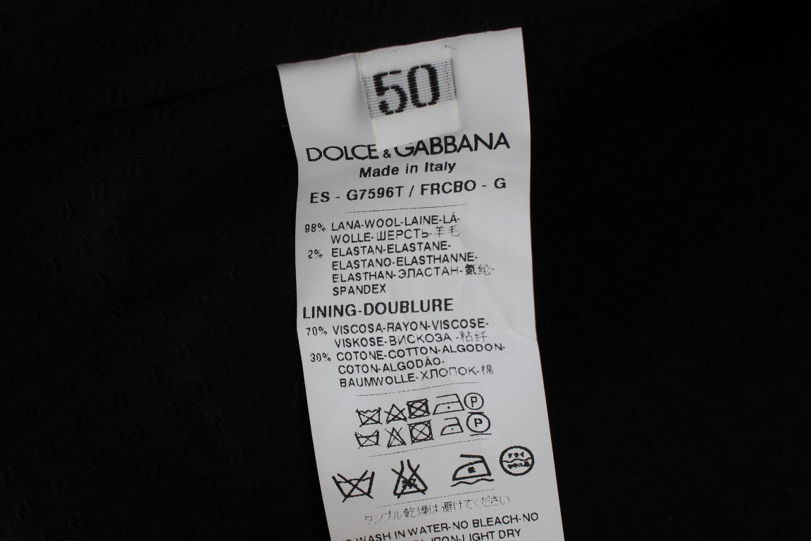 Dolce & Gabbana – Grau gestreifte formelle Strickjacke