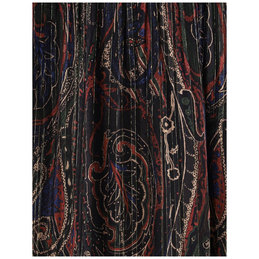 Saint Laurent – Langes Paisley-Kleid