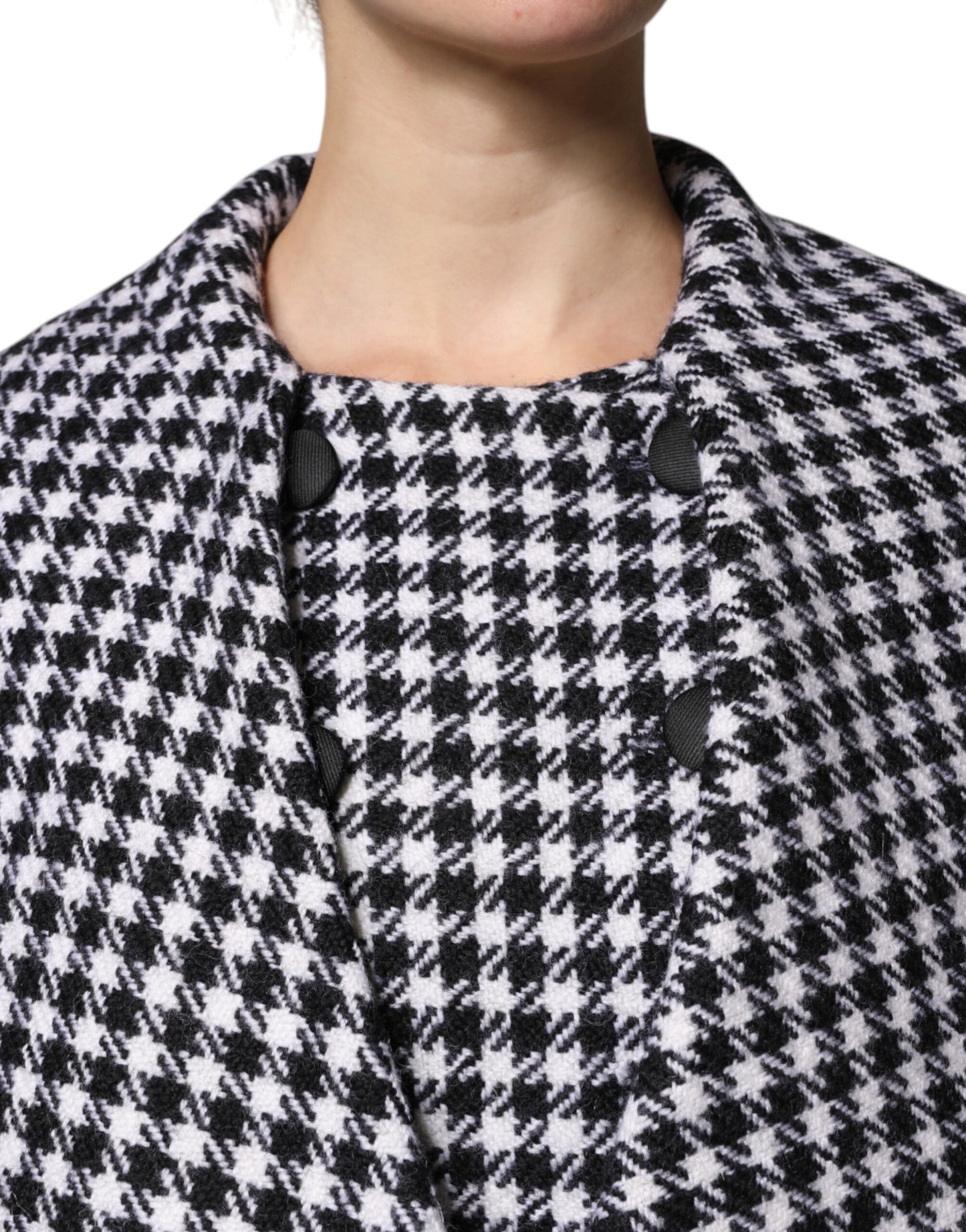 Dolce & Gabbana – Cape-Jacke mit Blumenmuster in Schwarz und Weiß