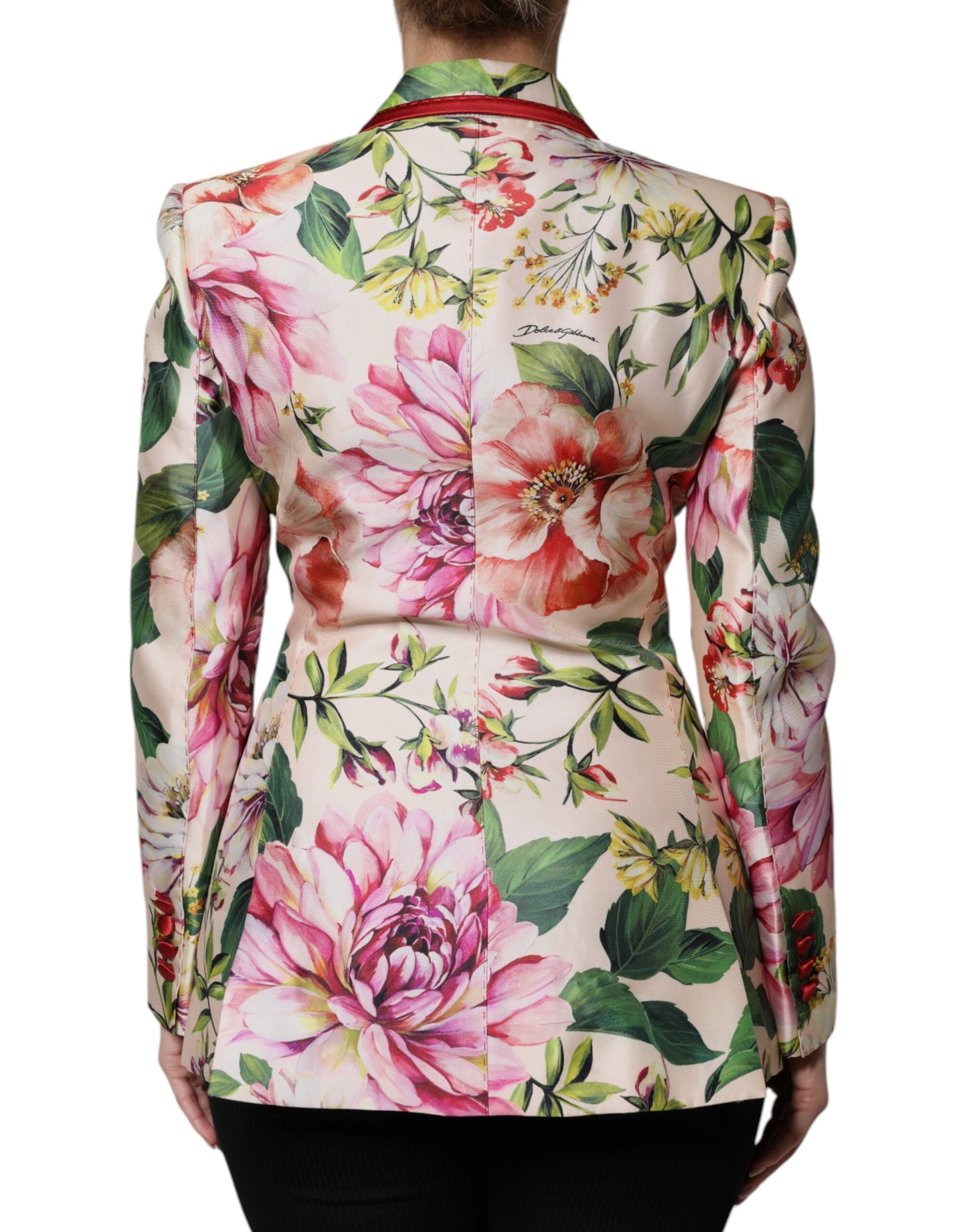 Dolce & Gabbana – Zweireihige Jacke mit mehrfarbigem Blumenmuster