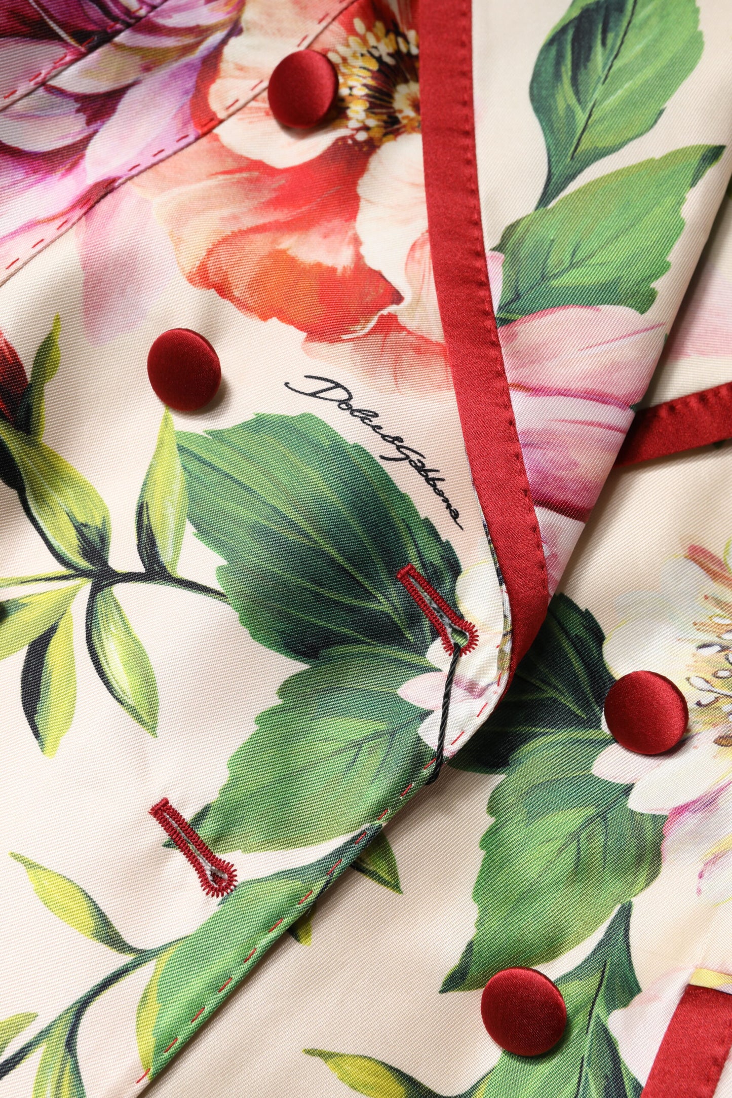 Dolce & Gabbana – Zweireihige Jacke mit mehrfarbigem Blumenmuster
