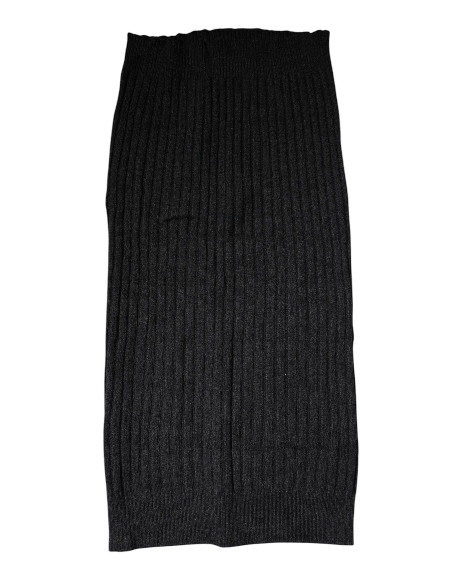 Dolce & Gabbana – Schwarzer, gestrickter Halswärmer-Foulardschal aus Kaschmir