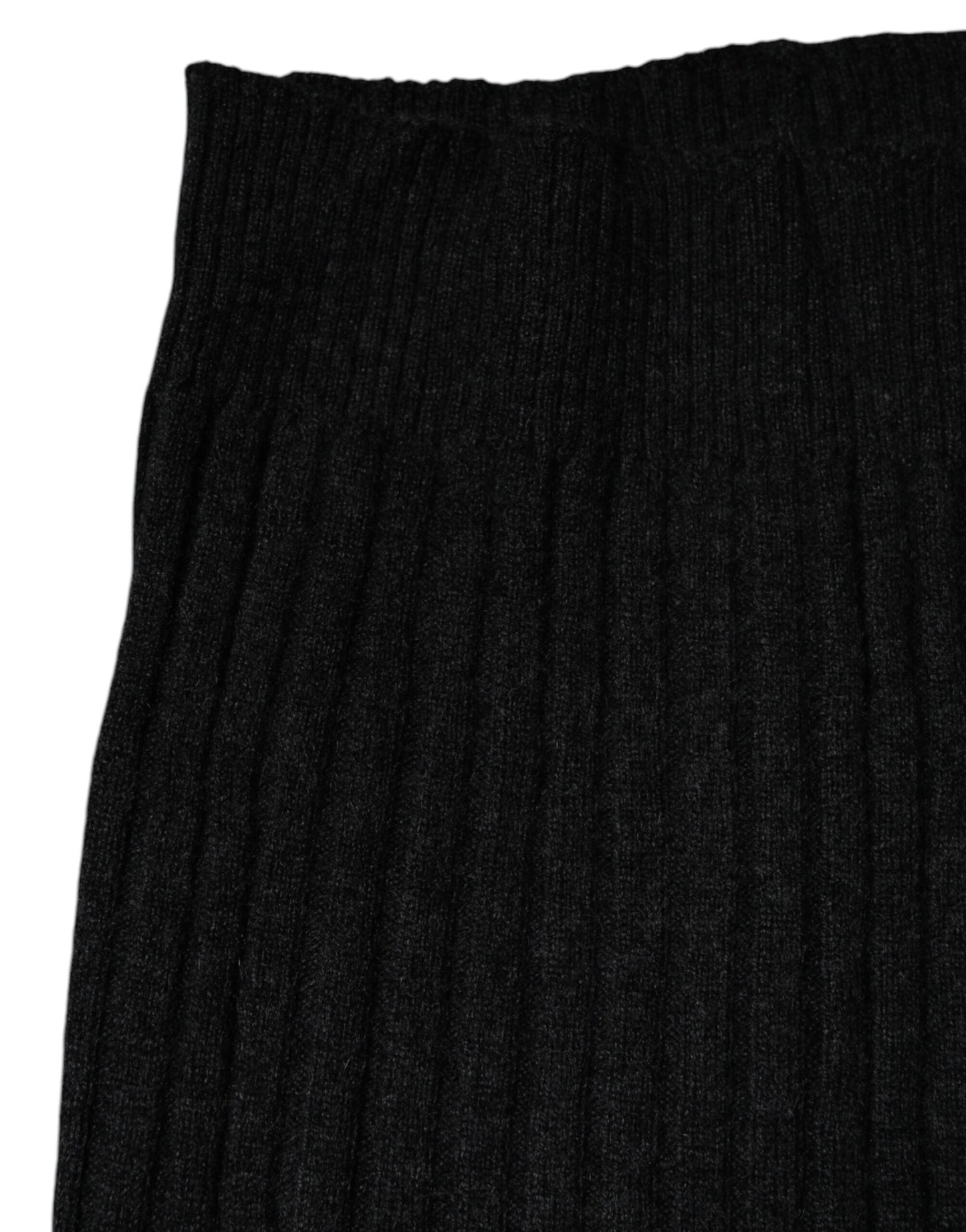Dolce & Gabbana – Schwarzer, gestrickter Halswärmer-Foulardschal aus Kaschmir