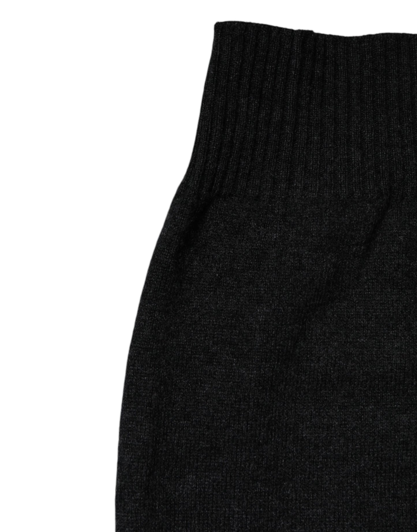 Dolce & Gabbana – Schwarzer, gestrickter Halswärmer-Foulardschal aus Kaschmir