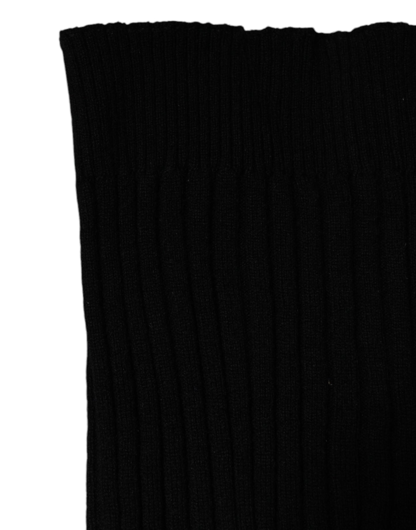 Dolce & Gabbana – Schwarzer, gestrickter Halswärmer-Foulardschal aus Kaschmir