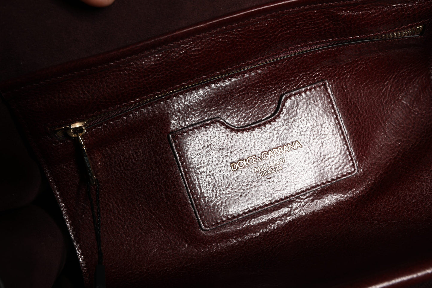Dolce & Gabbana – Tragetasche aus braunem Leder mit Leopardenmuster und Schulterriemen
