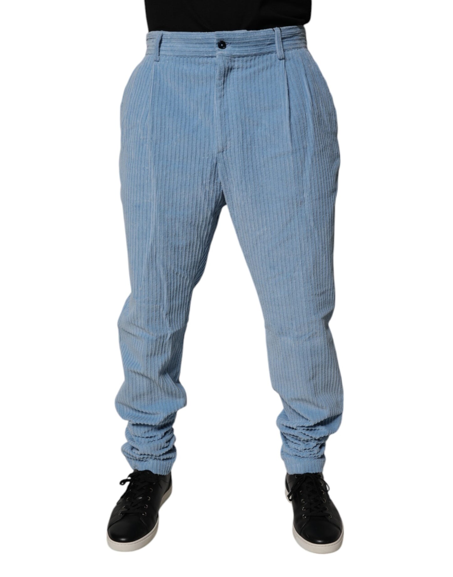 Dolce & Gabbana Hellblaue Skinny-Jeans aus Cord-Baumwolle