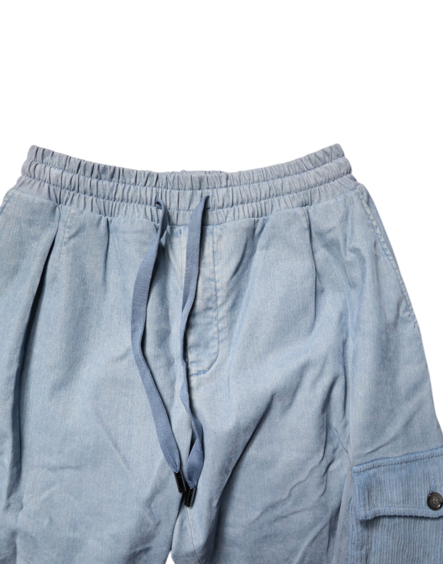 Dolce & Gabbana Hellblaue Cargo-Jogginghose aus Baumwolle für Herren
