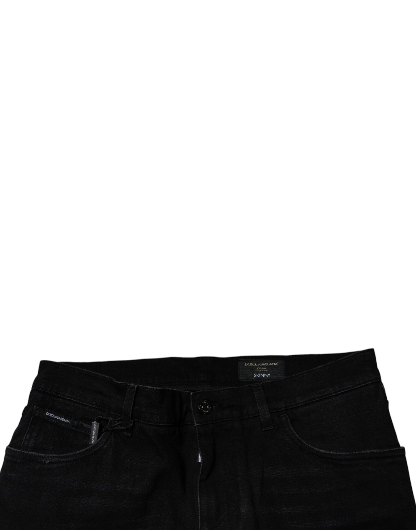 Dolce & Gabbana Schwarze Skinny-Jeans aus zerrissener Baumwolle für Herren