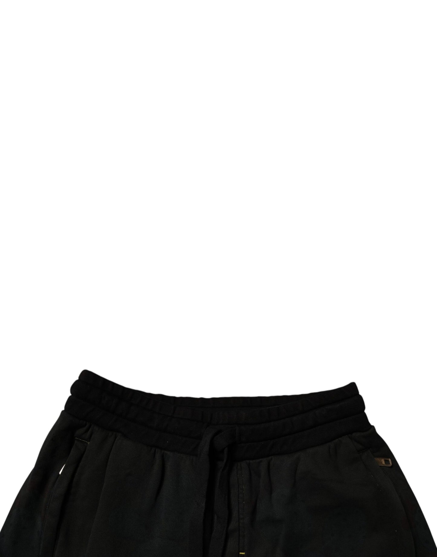 Dolce & Gabbana Schwarze Baumwoll-Sweatshorts Herren-Bermudashorts